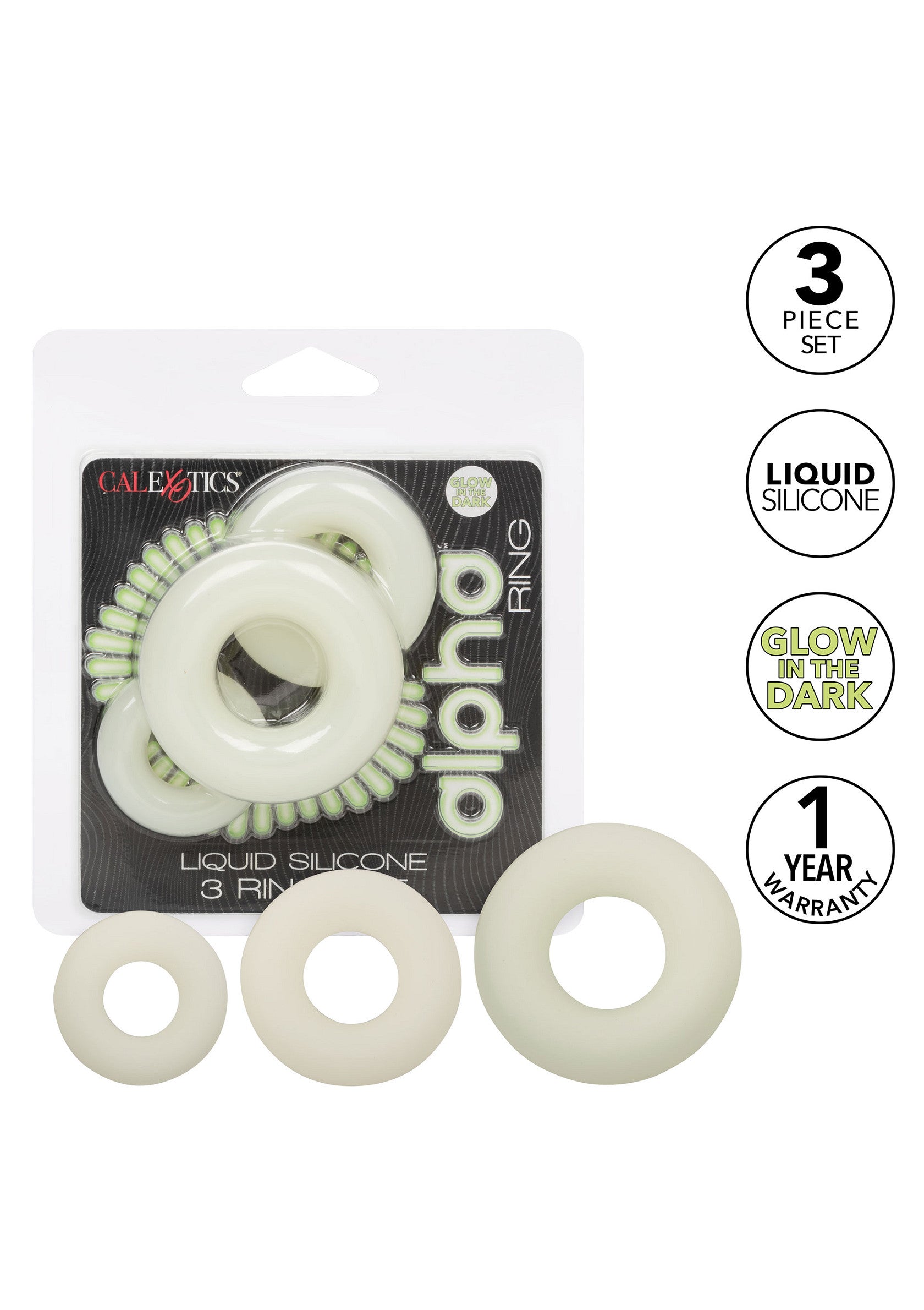Performance masculine CalExotics Silicone 3 Ring Set