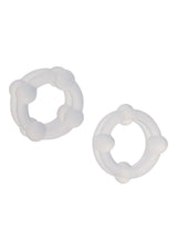 Performance masculine CalExotics Silicone Double Stacker Rings