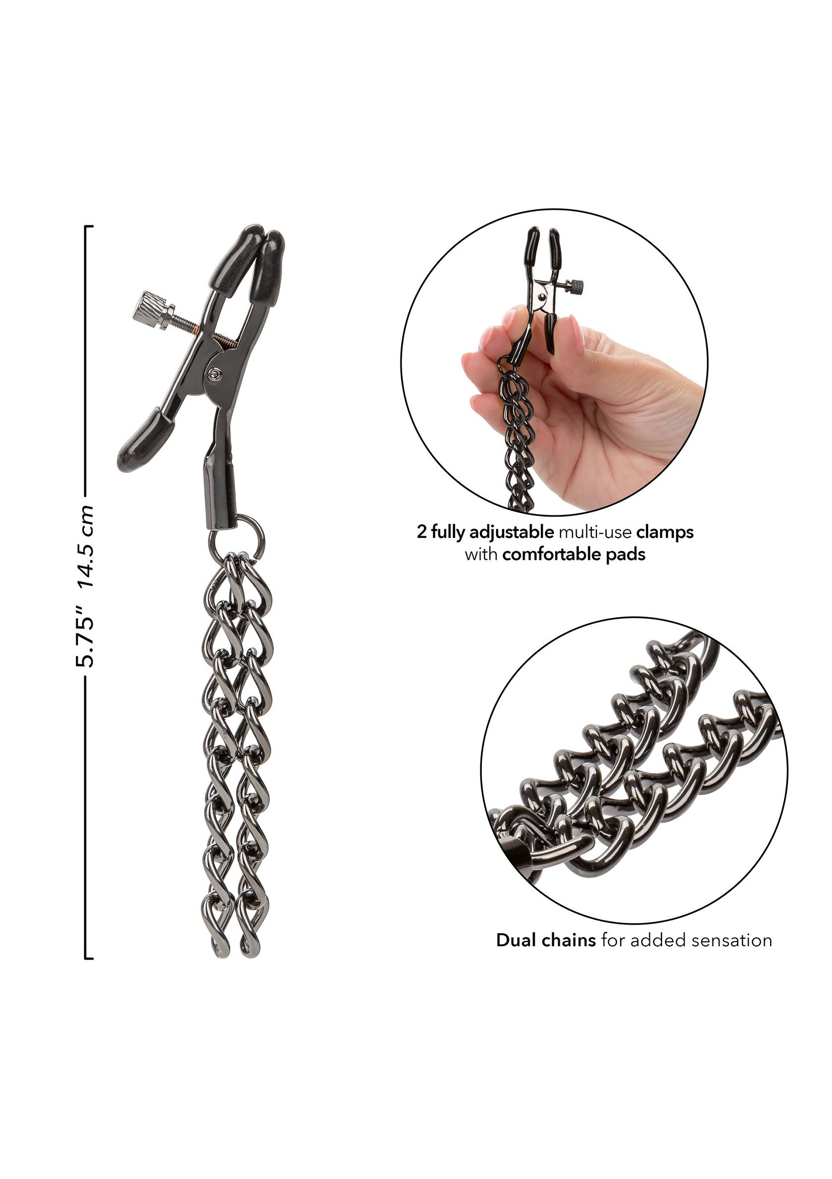 Accessoire BDSM CalExotics Chain Nipple Clamps