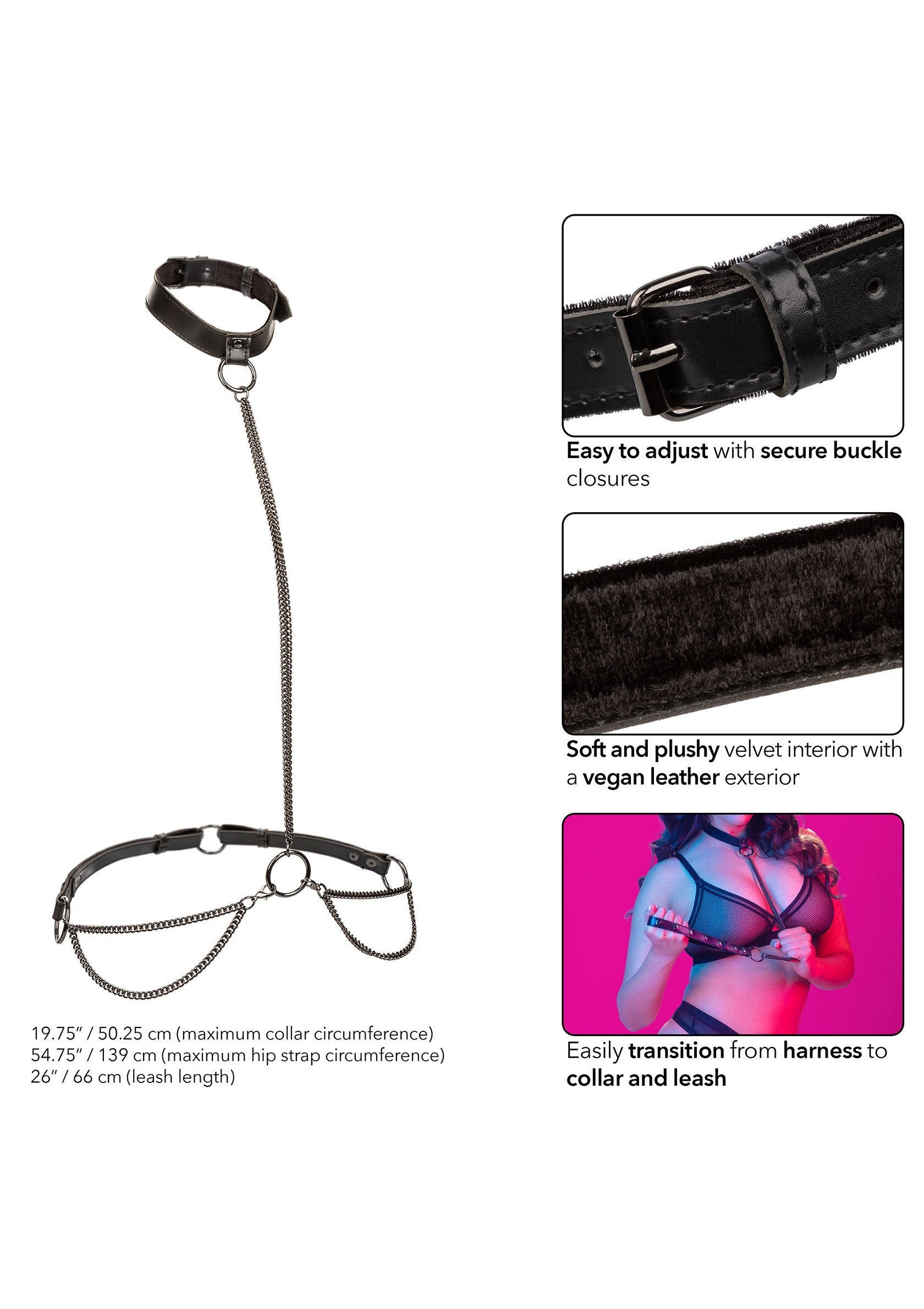 Accessoire BDSM CalExotics Chain Halter & Collar Plus