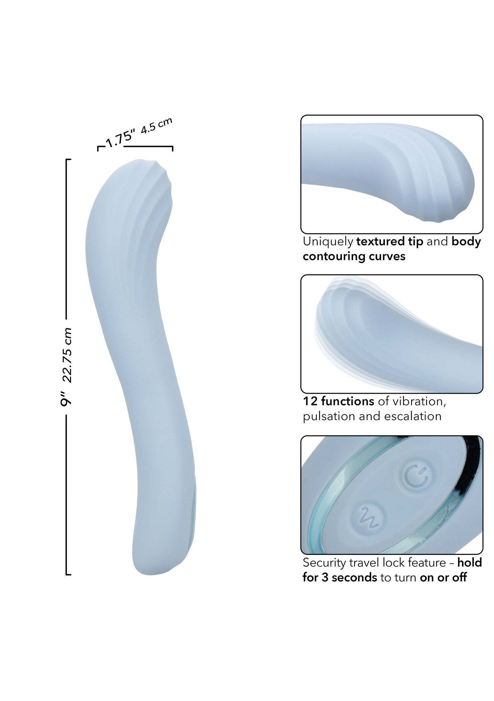 Vibromasseur CalExotics Azure Collection Contoured G