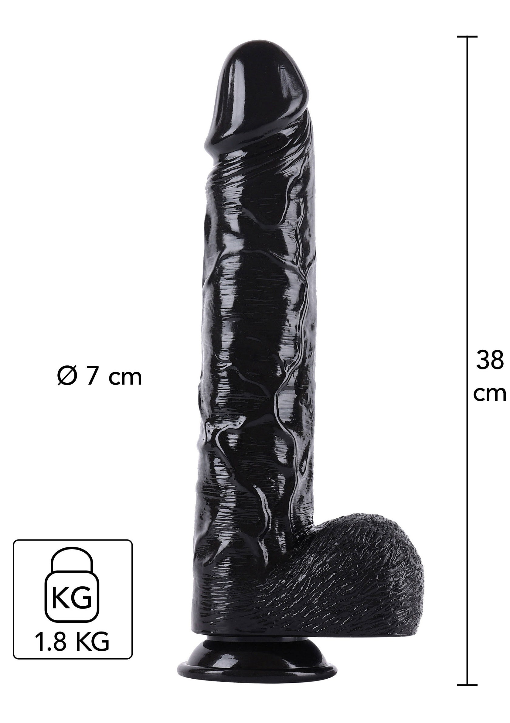 Jouet anal Hidden Desire Dong 38 cm