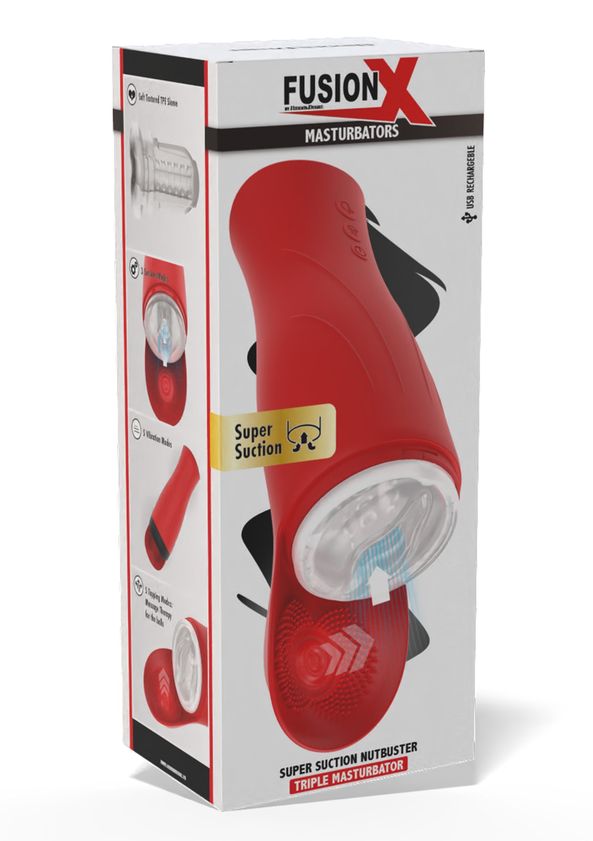 Masturbateur Hidden Desire Super Suction Nutbuster Triple Masturbator