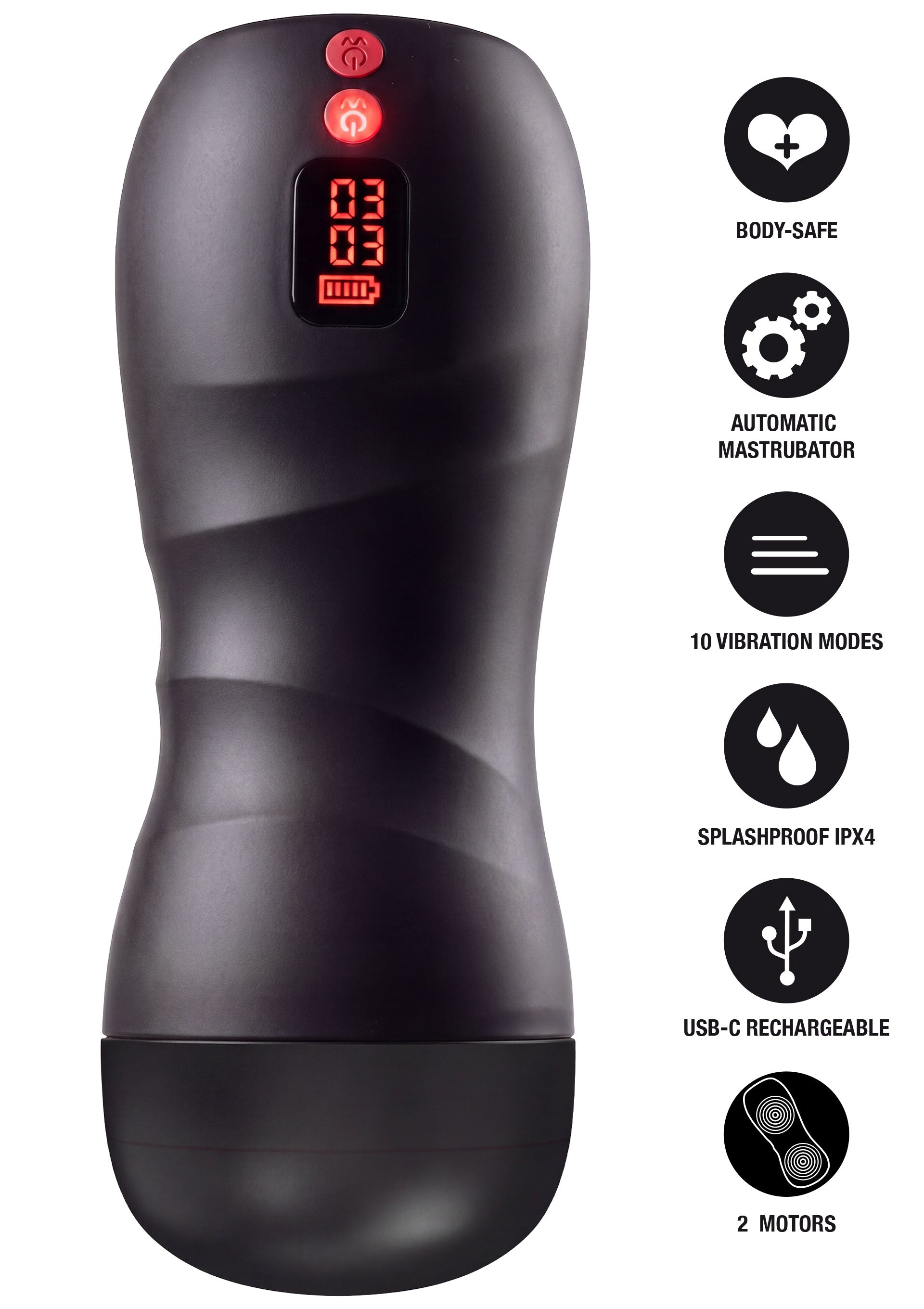Masturbateur Hidden Desire Vibrating Twin Turbo Masturbator