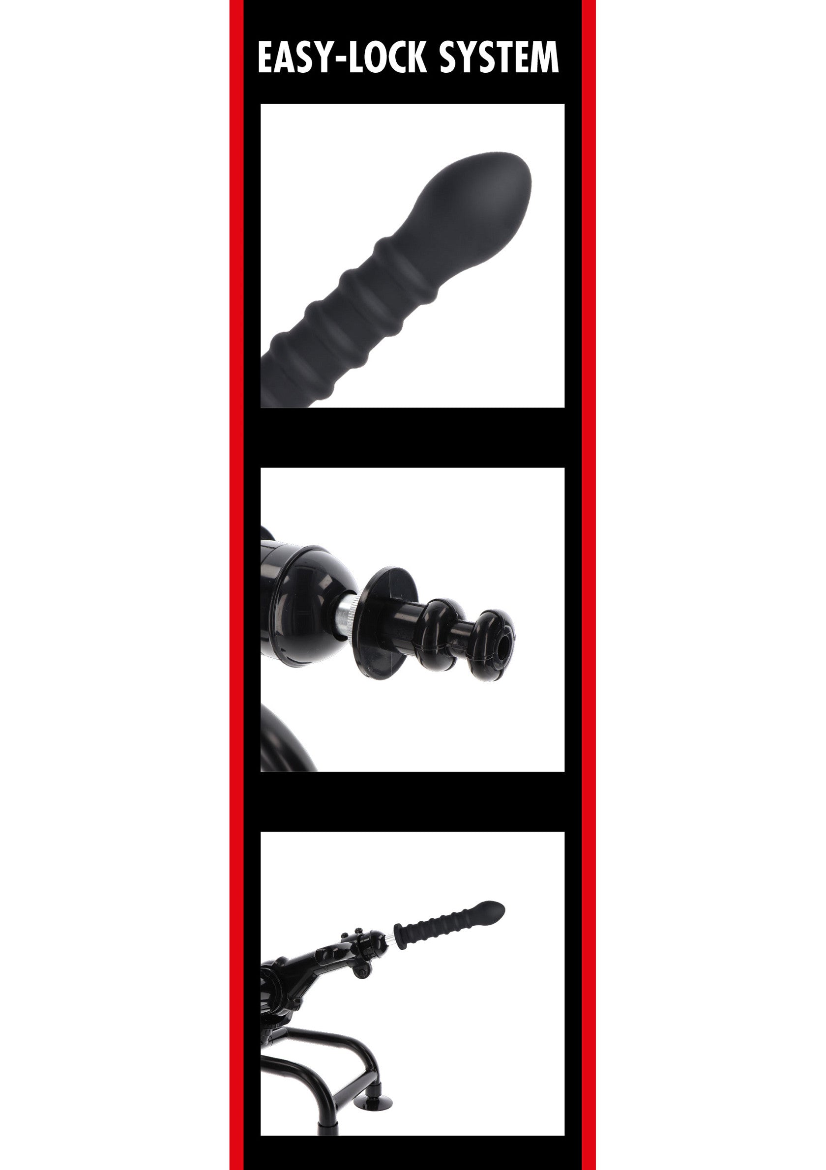 Accessoire Hidden Desire Ribbed Dong Easy-Lock 19 cm