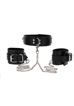 Accessoire BDSM Taboom Heavy Collar and Wrist Cuffs