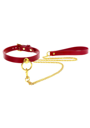 Accessoire BDSM Taboom O-Ring Collar and Chain Leash