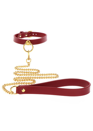 Accessoire BDSM Taboom O-Ring Collar and Chain Leash