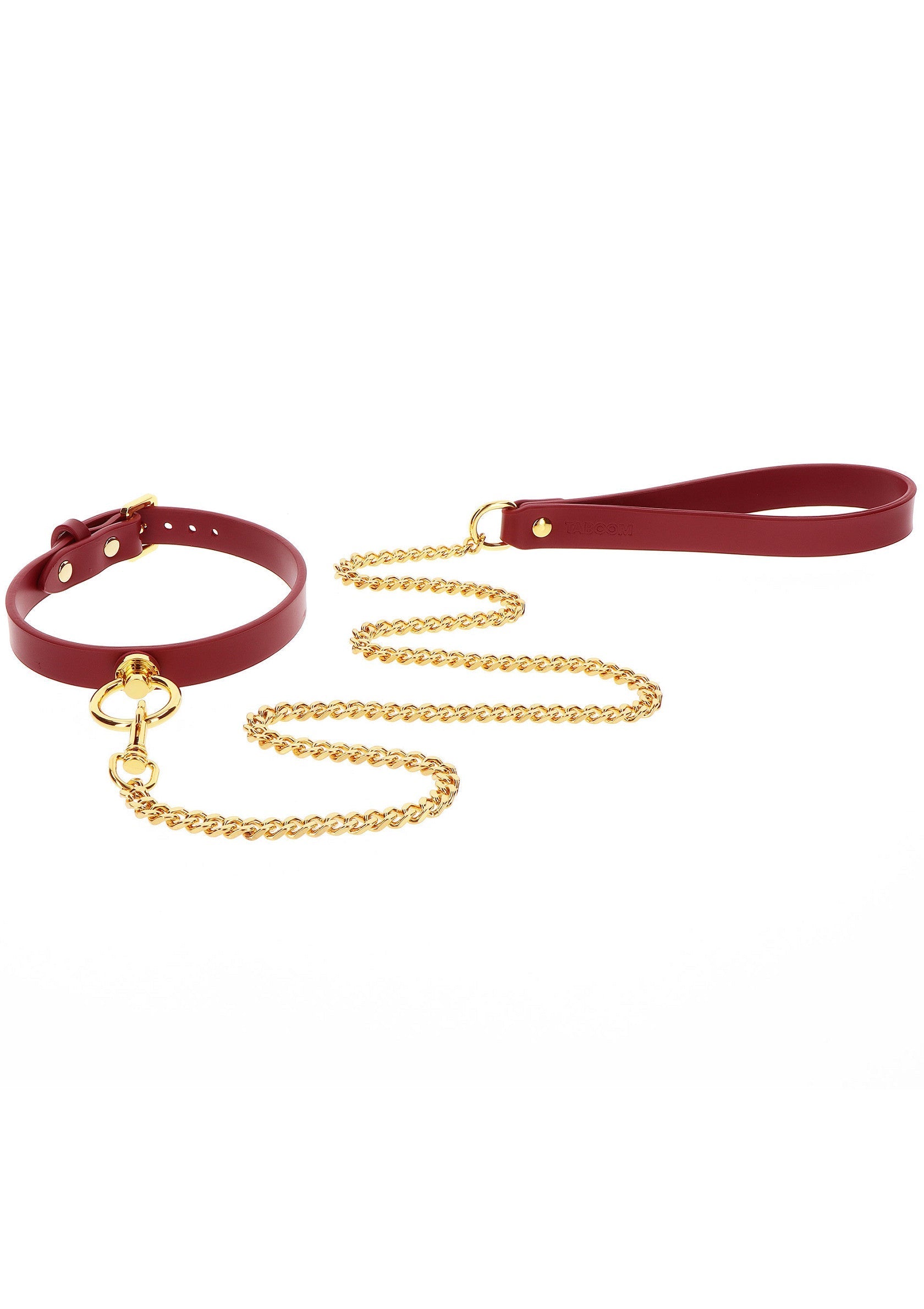Accessoire BDSM Taboom O-Ring Collar and Chain Leash