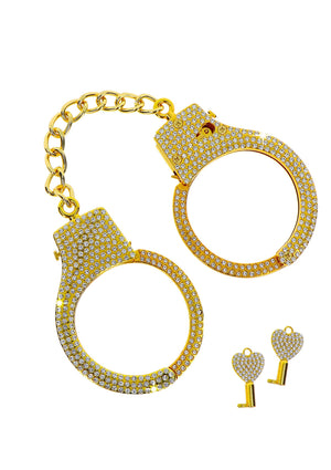 Accessoire BDSM Taboom Diamond Wrist Cuffs Gold