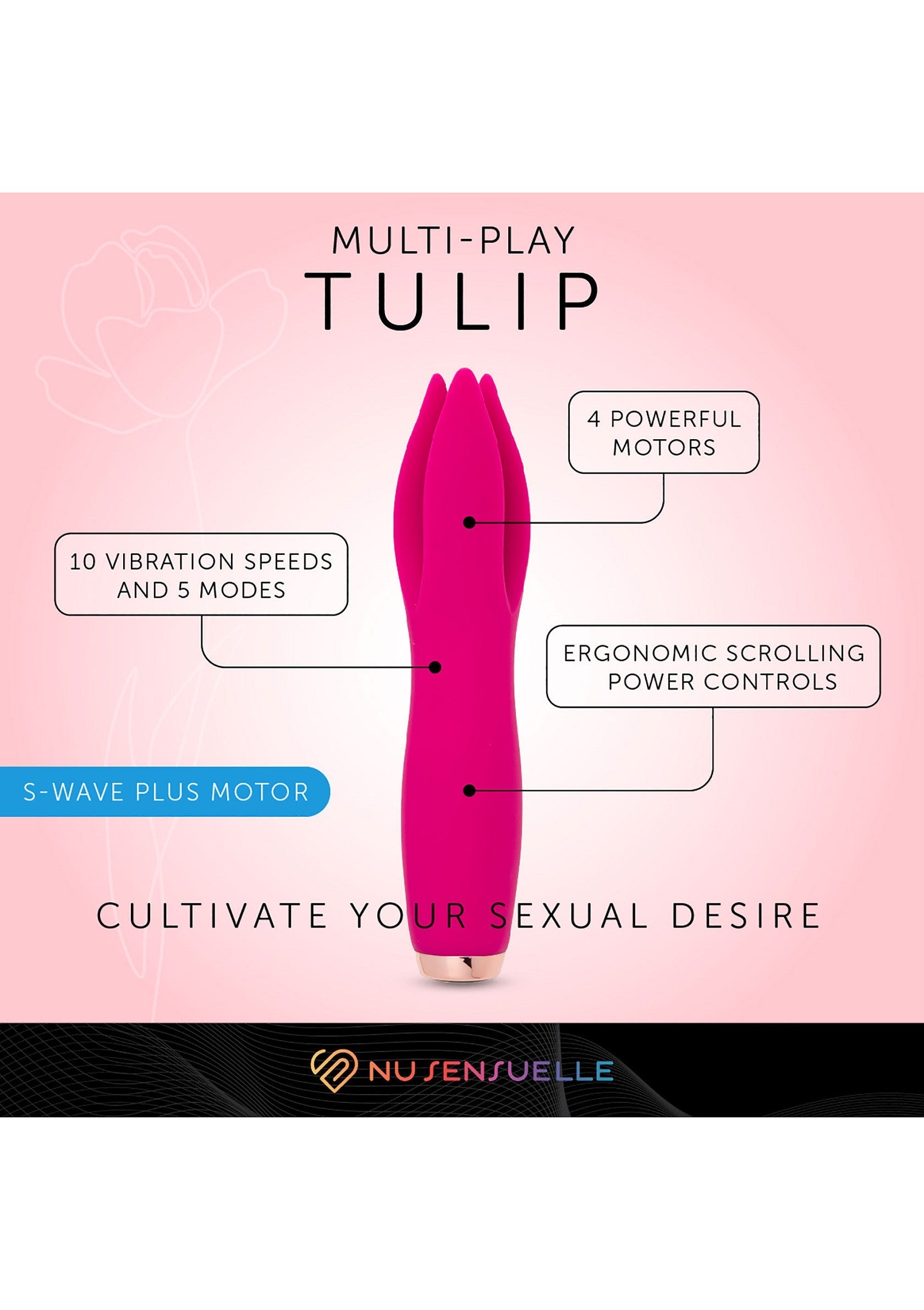 Stimulateur Nu Sensuelle Tulip Multi-Play Vibrator