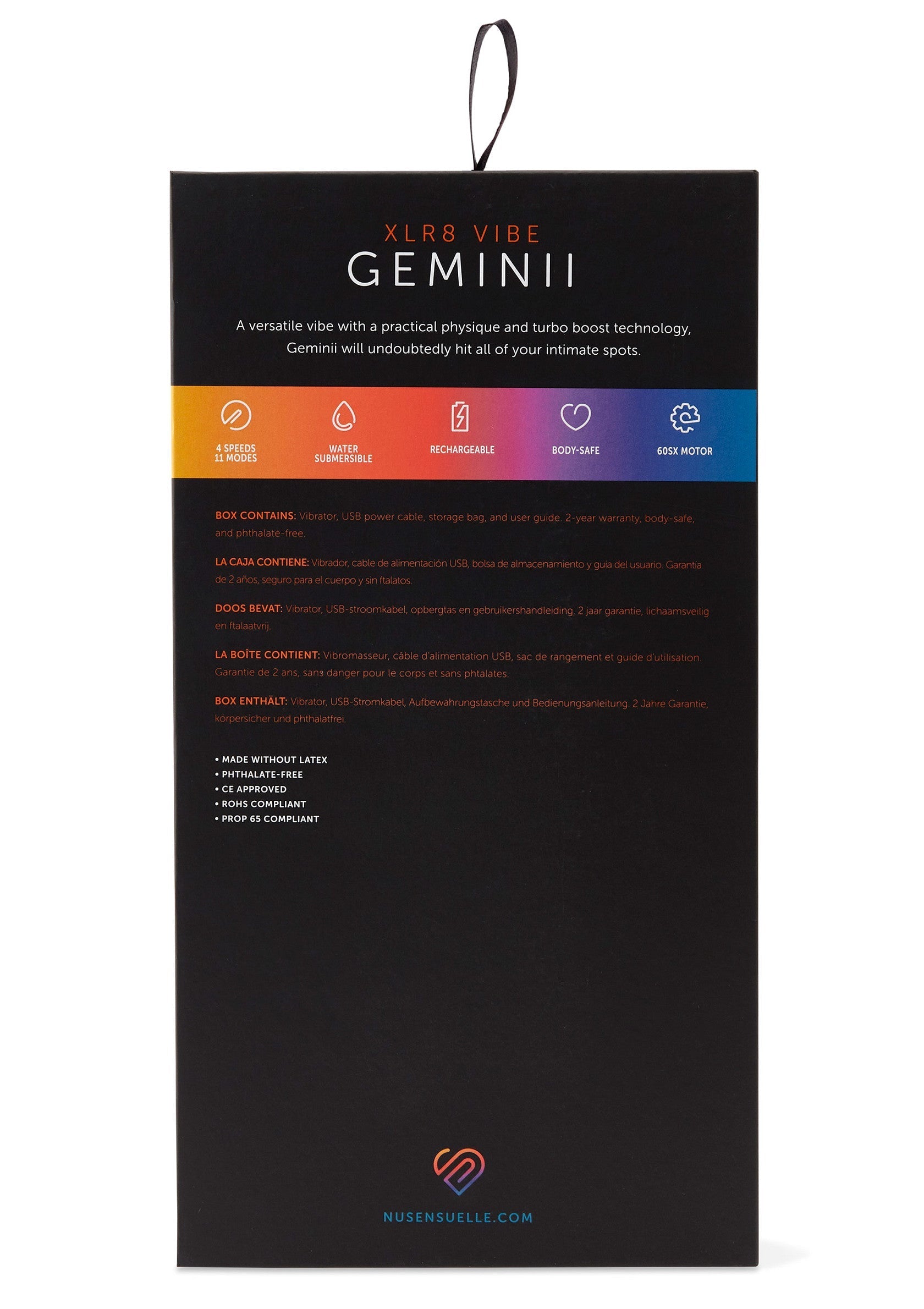 Vibromasseur Nu Sensuelle Geminii XLR8 Vibrator