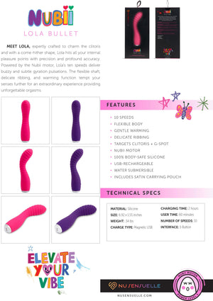 Vibromasseur Nu Sensuelle Lola Flexible Warming Vibrator