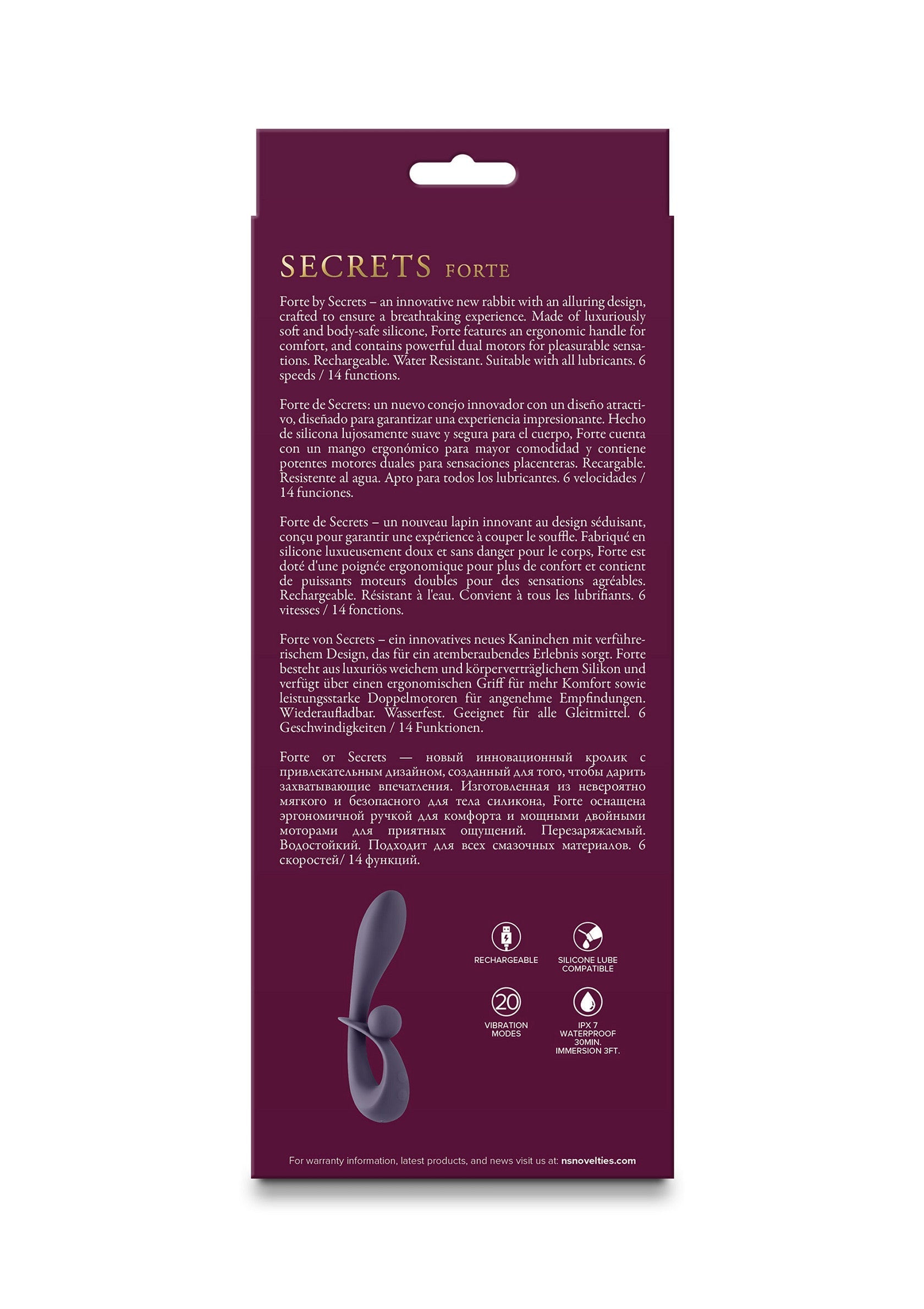 Vibromasseur NS Novelties Secrets Forte