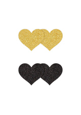 Accessoire BDSM NS Novelties Pasties Glitter Hearts 2 Pair