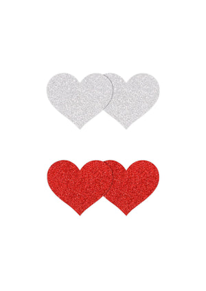 Accessoire BDSM NS Novelties Pasties Glitter Hearts 2 Pair