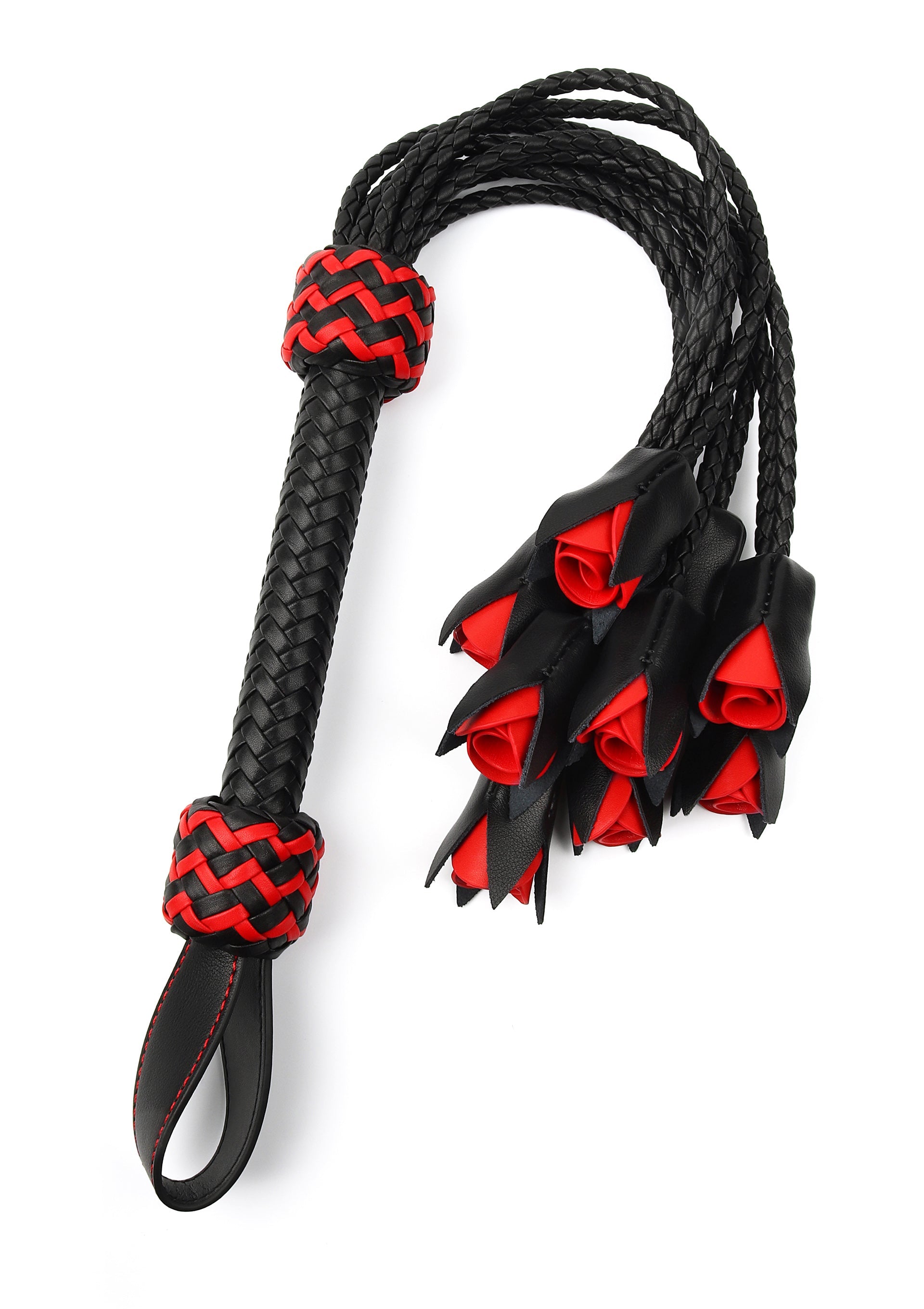 Accessoire BDSM Hidden Desire Genuine Leather Roses Whip
