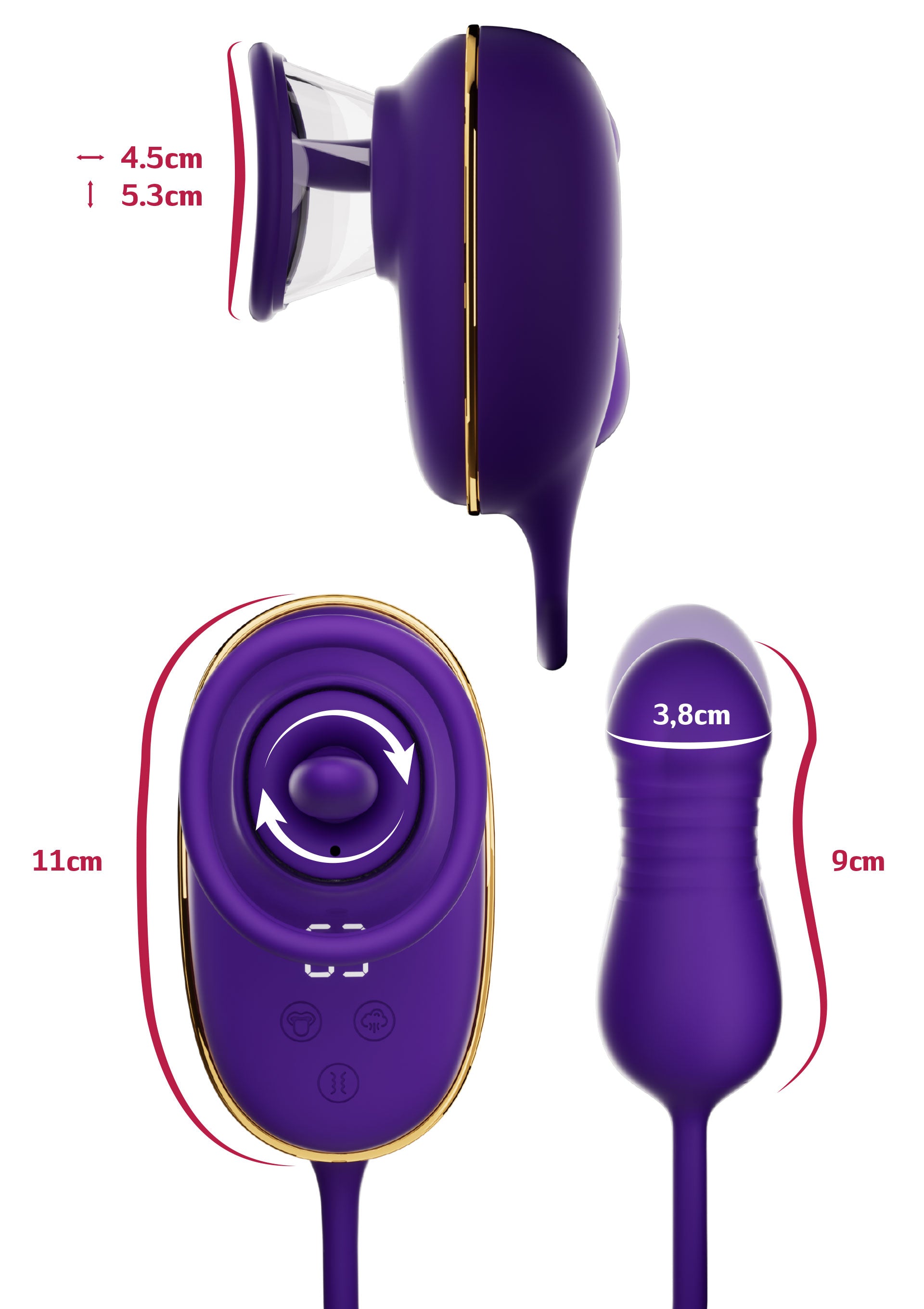 Stimulateur She.E.O. Licking Clitoral Pump & Anal Stimulator