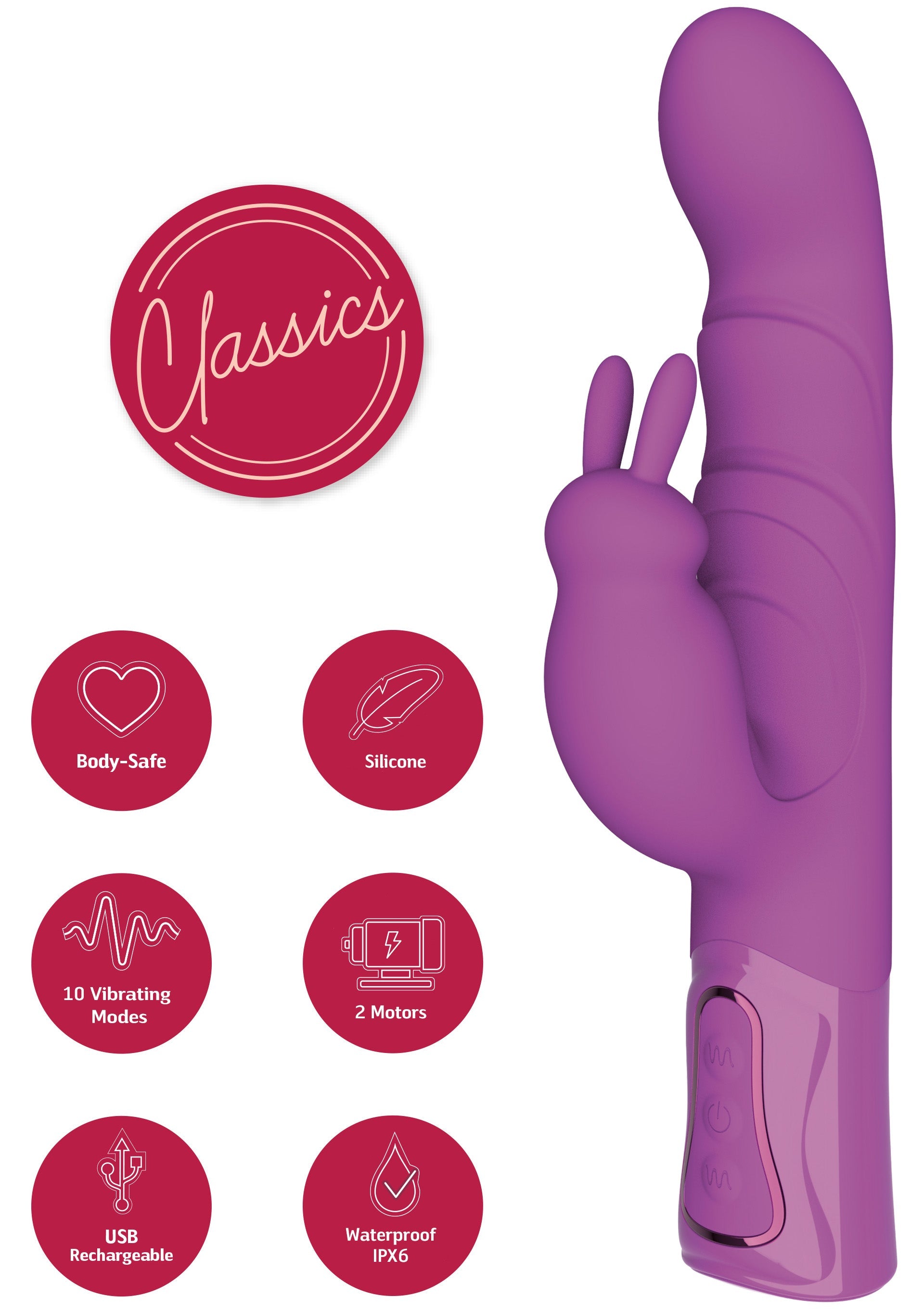 Vibromasseur She.E.O Vibrating G-Spot Thick Rabbit Vibrator