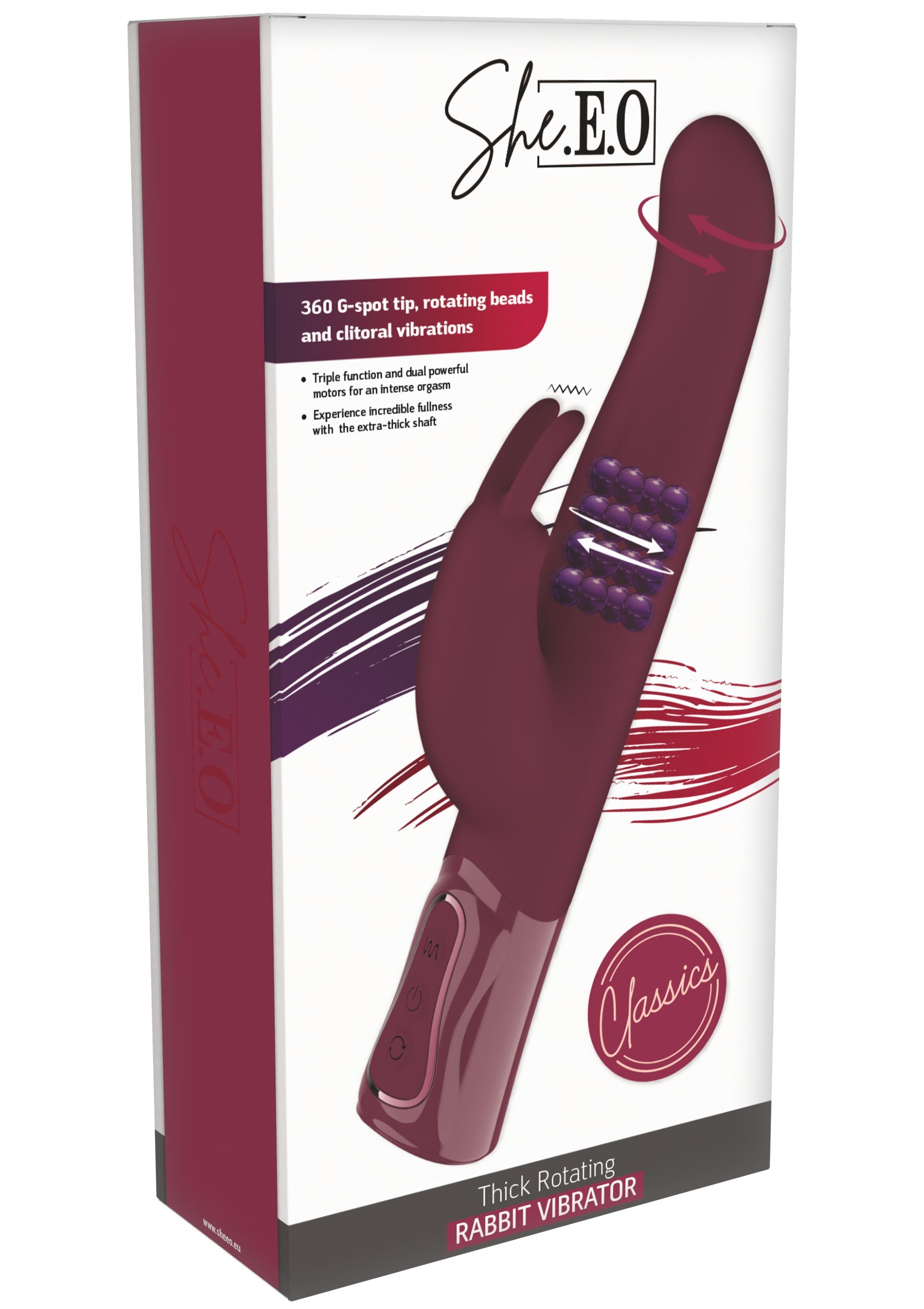 Vibromasseur She.E.O Rotating & Vibrating Thick Rabbit Vibrator