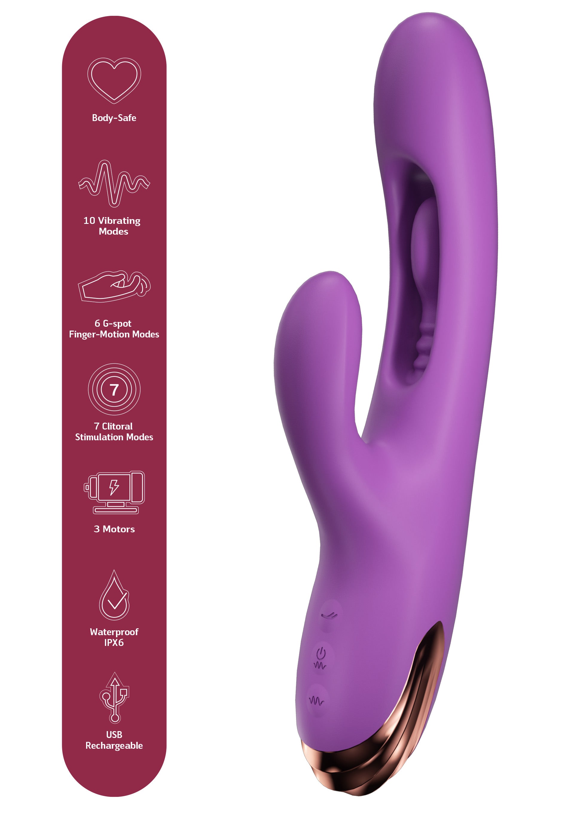 Vibromasseur She.E.O. G-Spot Finger-Motion Rabbit