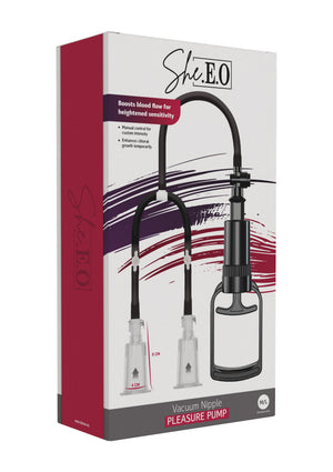 Stimulateur She.E.O. Vacuum Nipple Pleasure Pump M/L