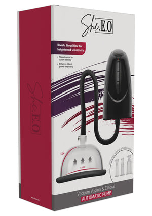 Stimulateur She.E.O. Vacuum Vagina & Clitoral Automatic Pump