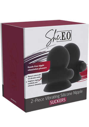 Stimulateur She.E.O Rechargeable Vibrating Nipple Suckers