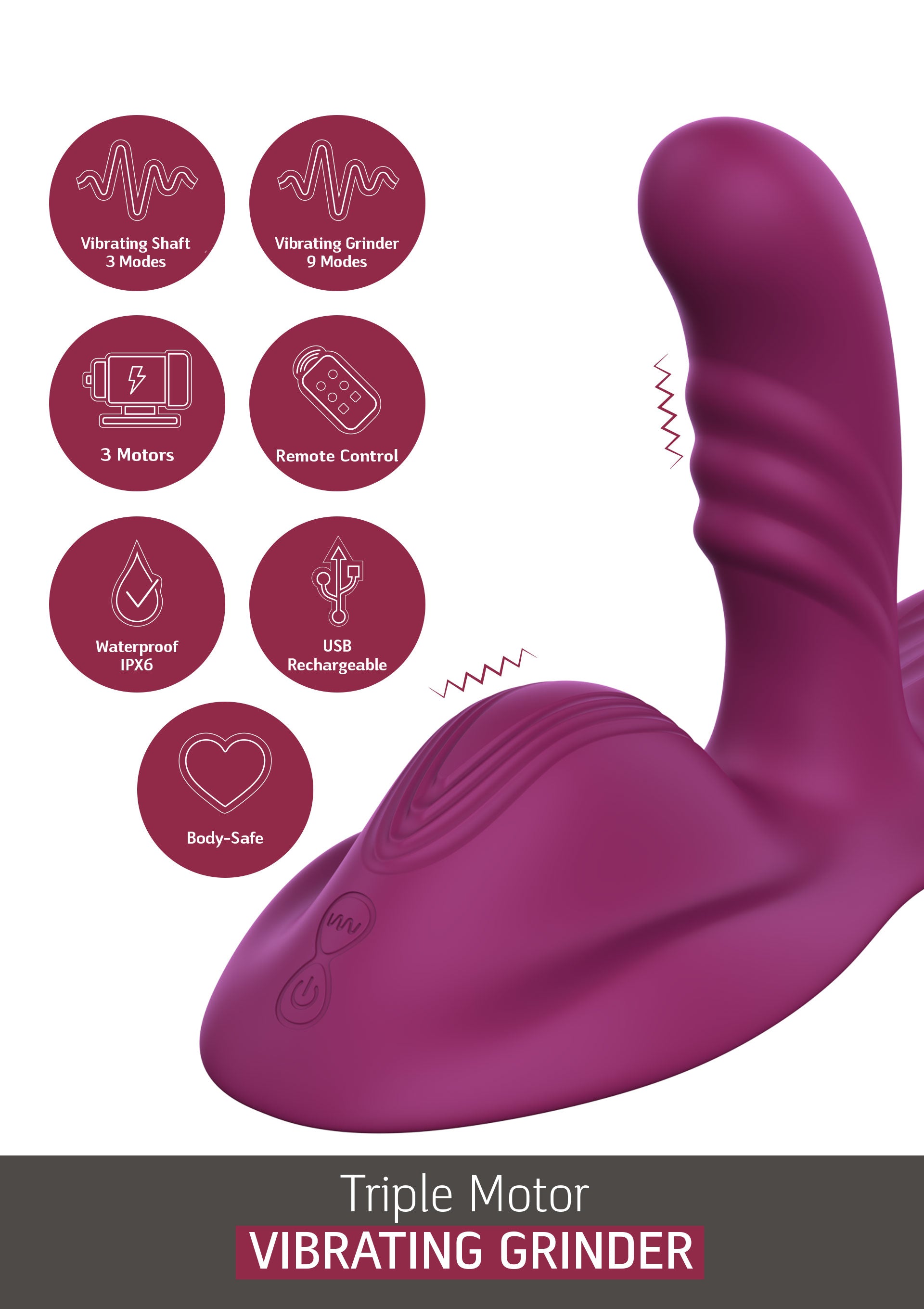 Vibromasseur She.E.O Triple Motor Vibrating Grinder
