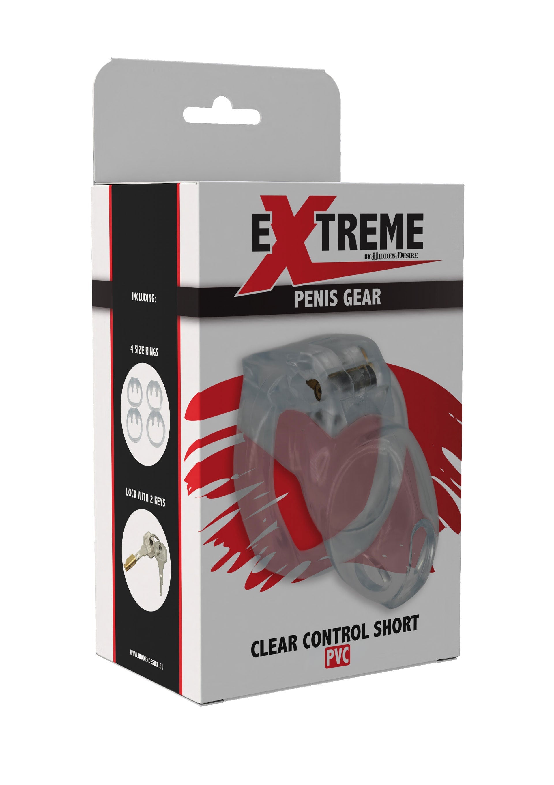 Accessoire BDSM Hidden Desire Clear Control Cock Cage Short