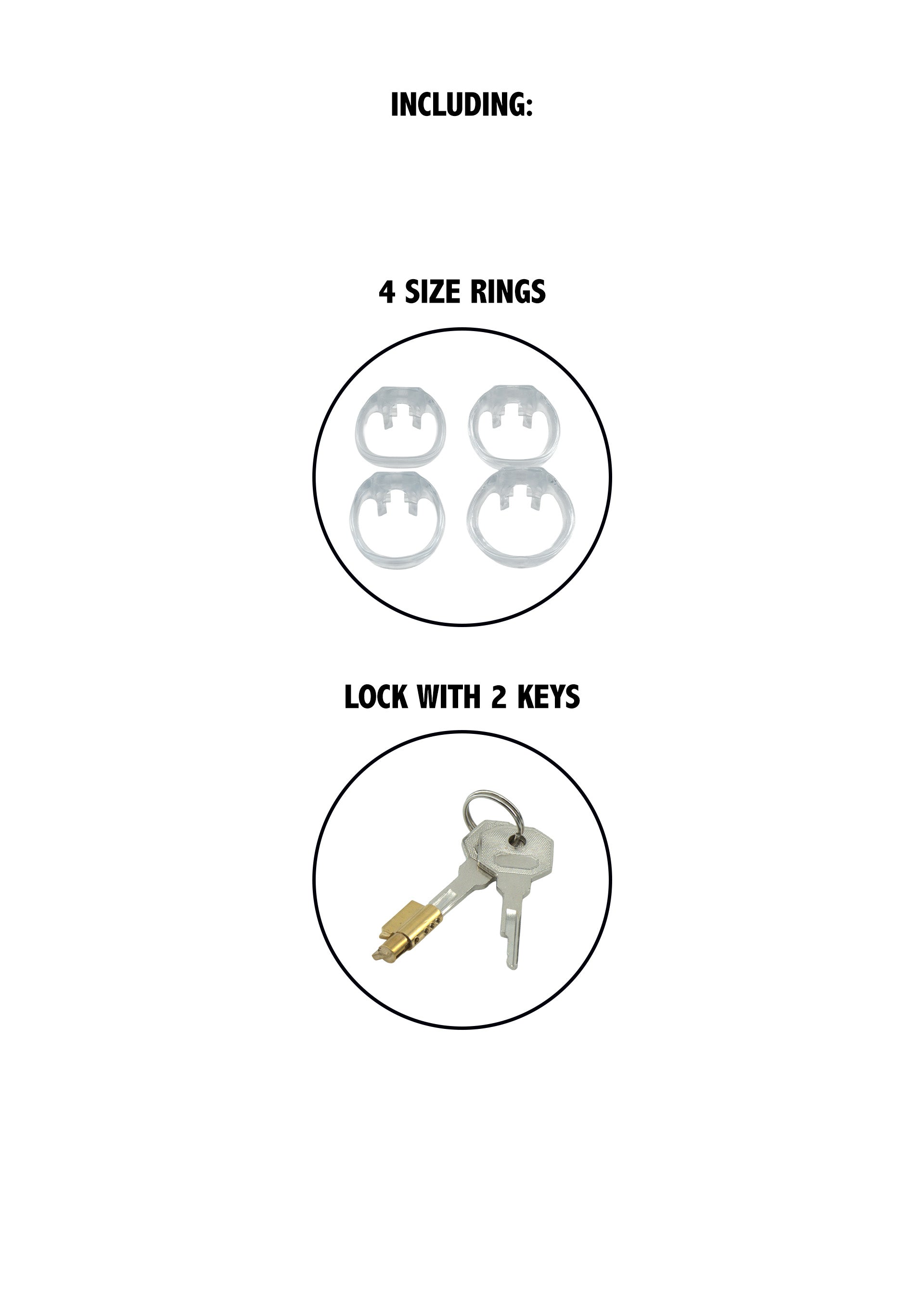 Accessoire BDSM Hidden Desire Clear Control Cock Cage Short