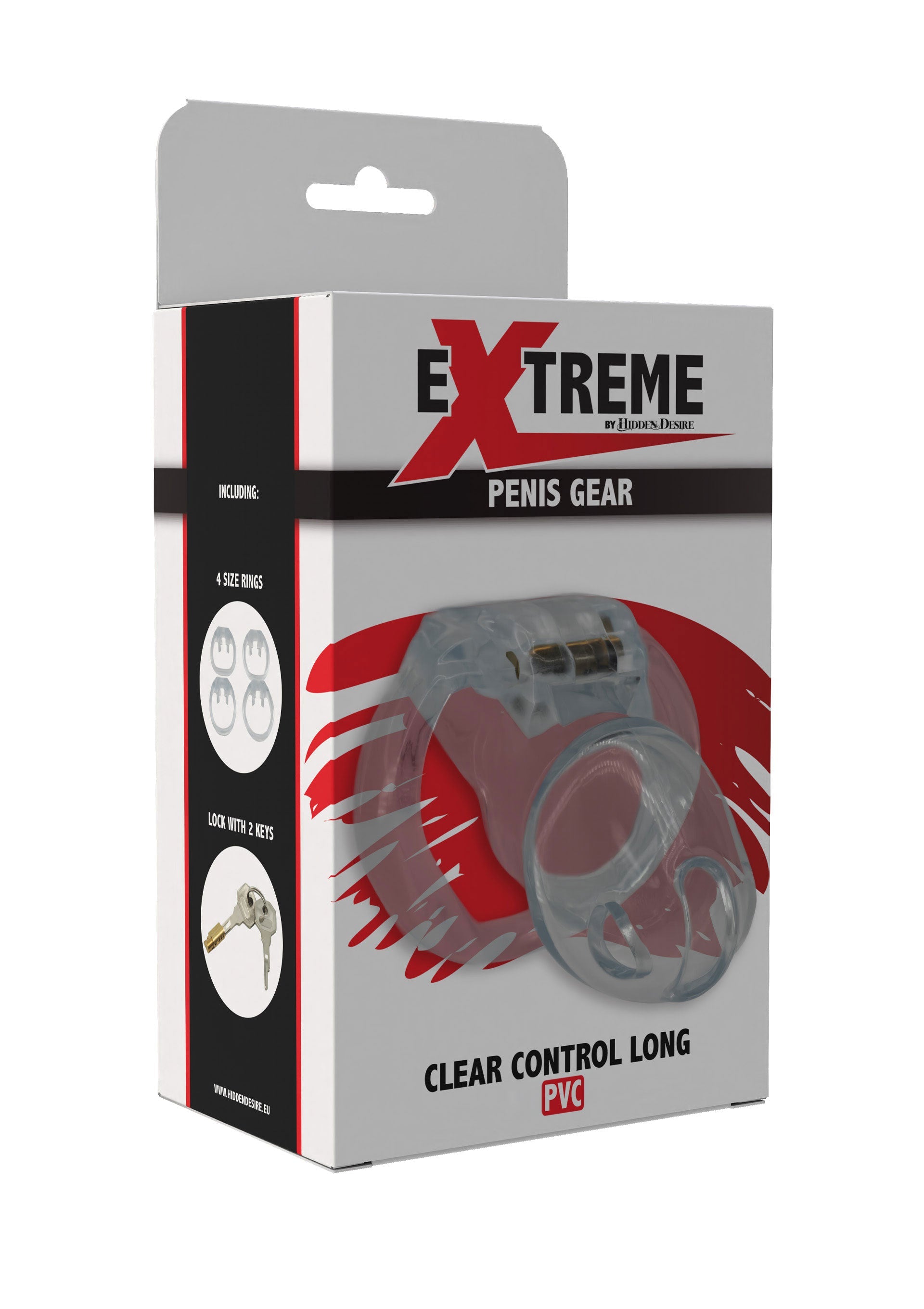 Accessoire BDSM Hidden Desire Clear Control Cock Cage Long