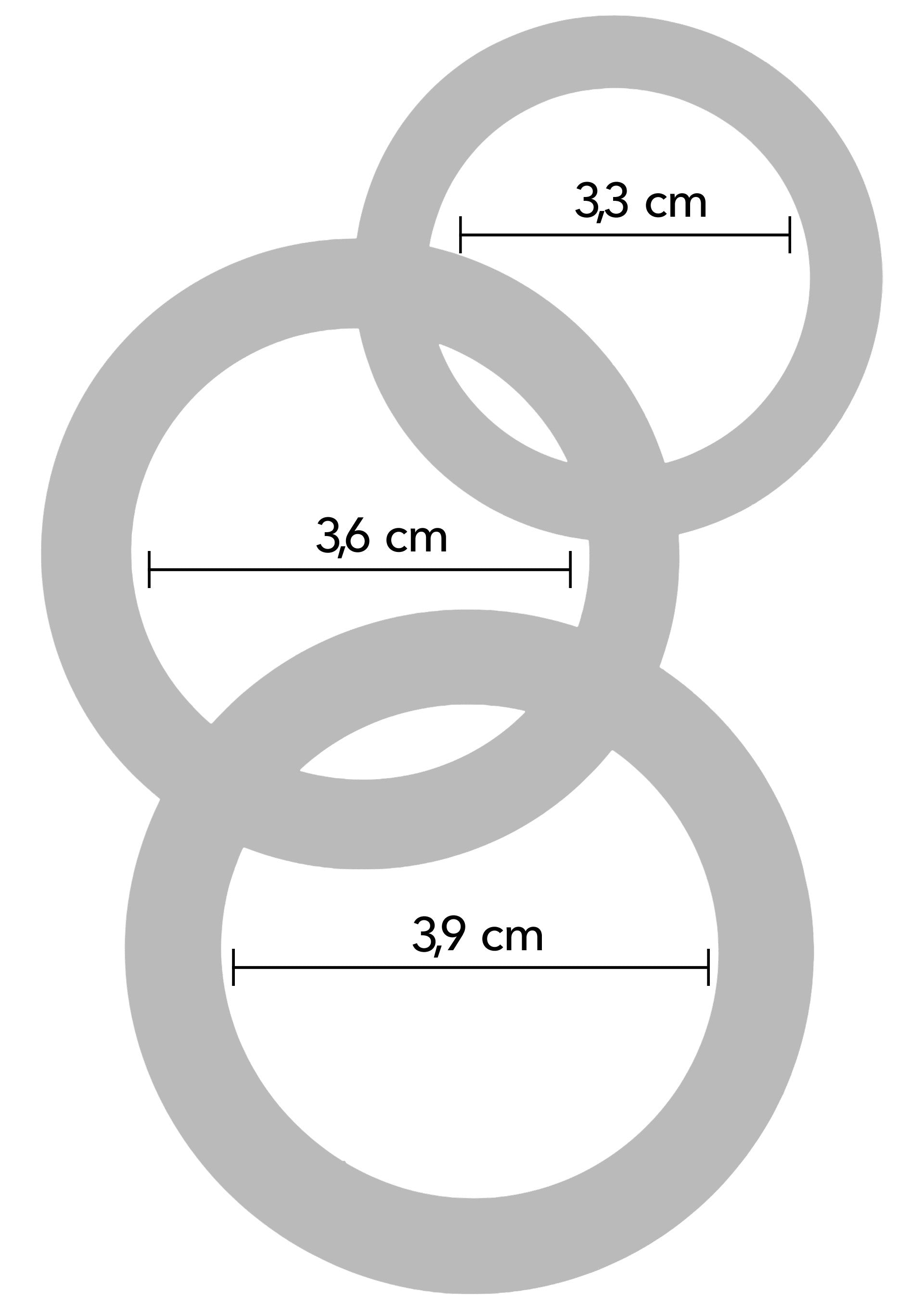 Performance masculine Hidden Desire Stamina Starter C-Rings 3 Pcs Set
