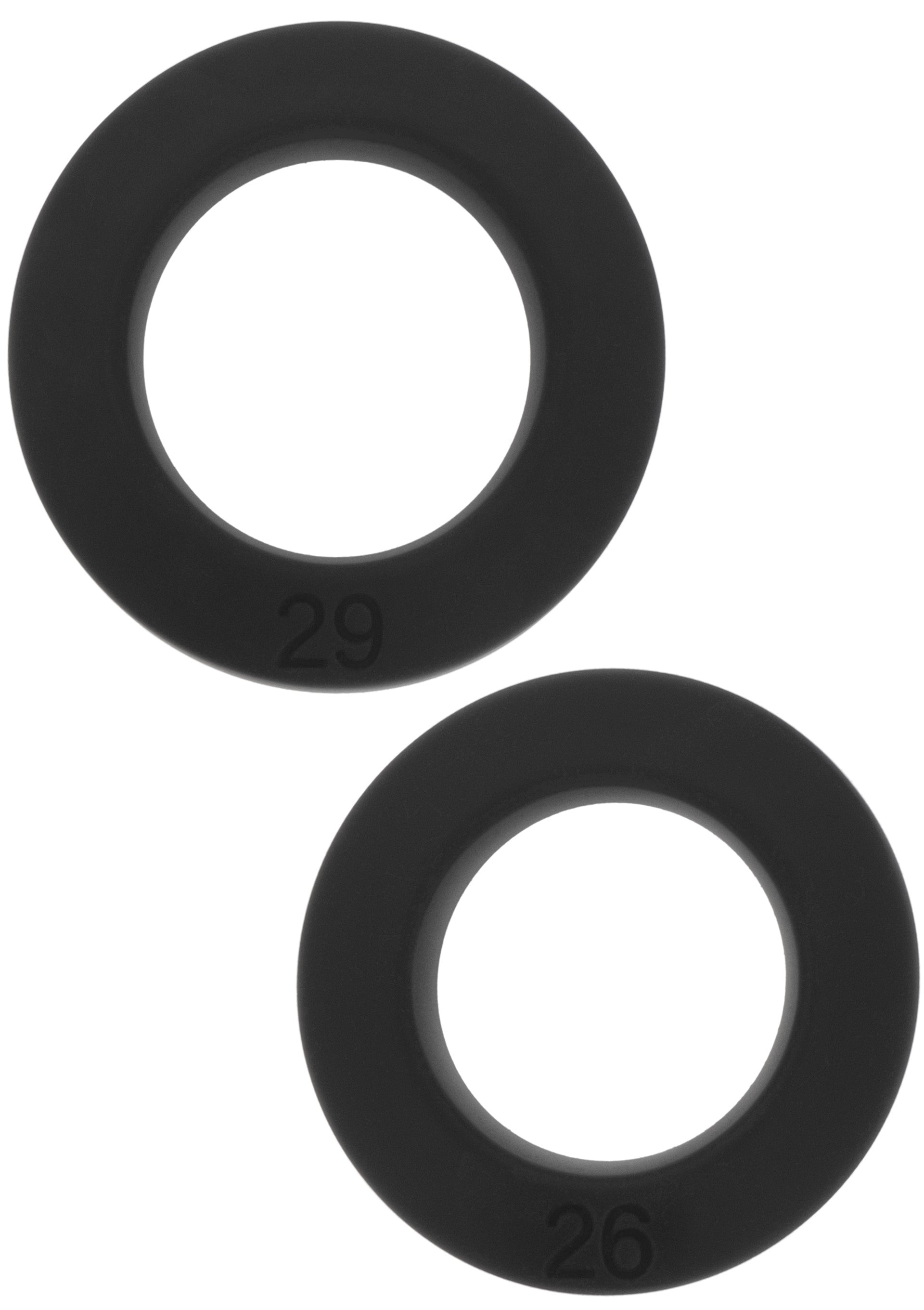 Performance masculine Hidden Desire Double Stackers C-Rings 2 Pcs Set L