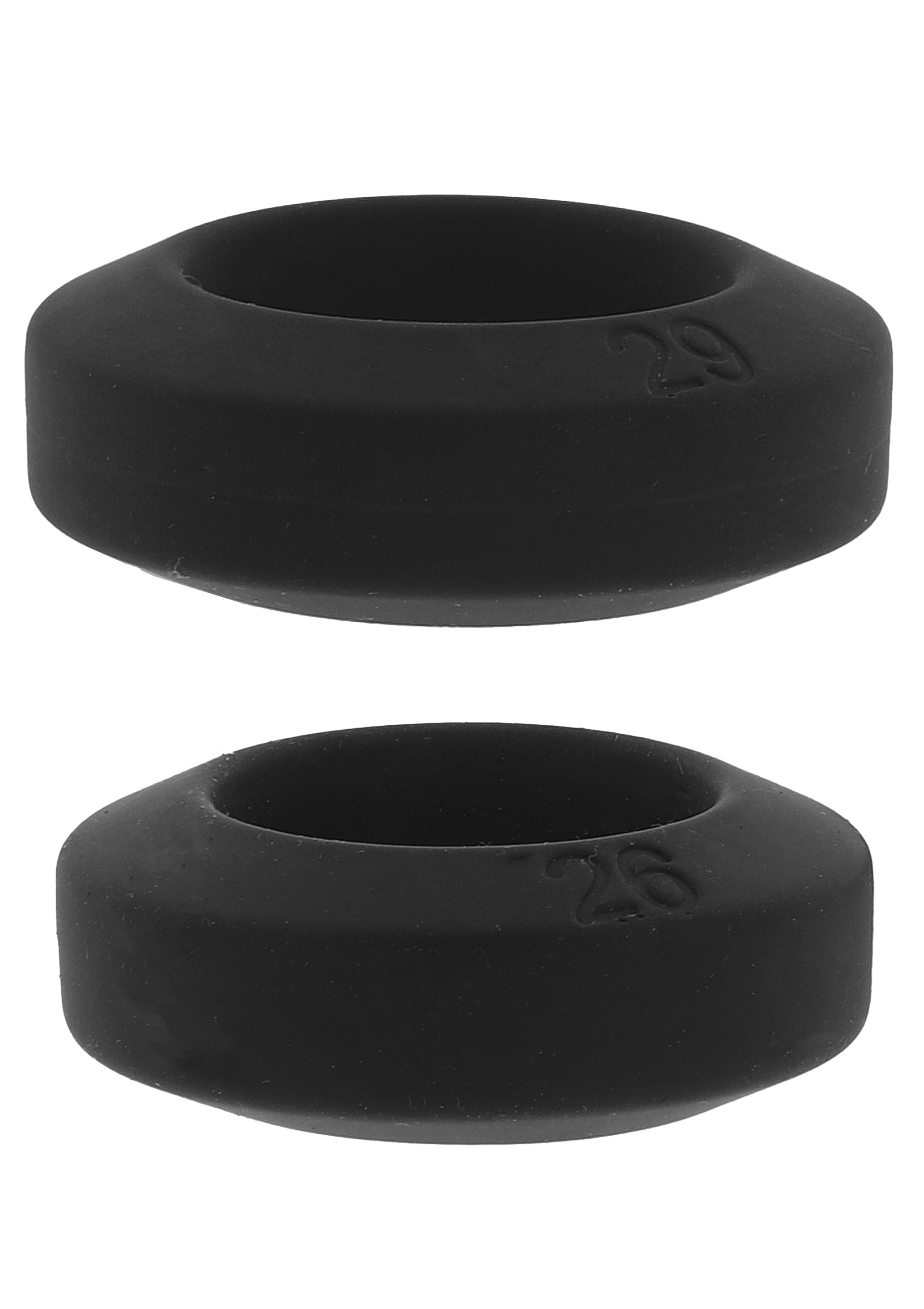 Performance masculine Hidden Desire Double Stackers C-Rings 2 Pcs Set L