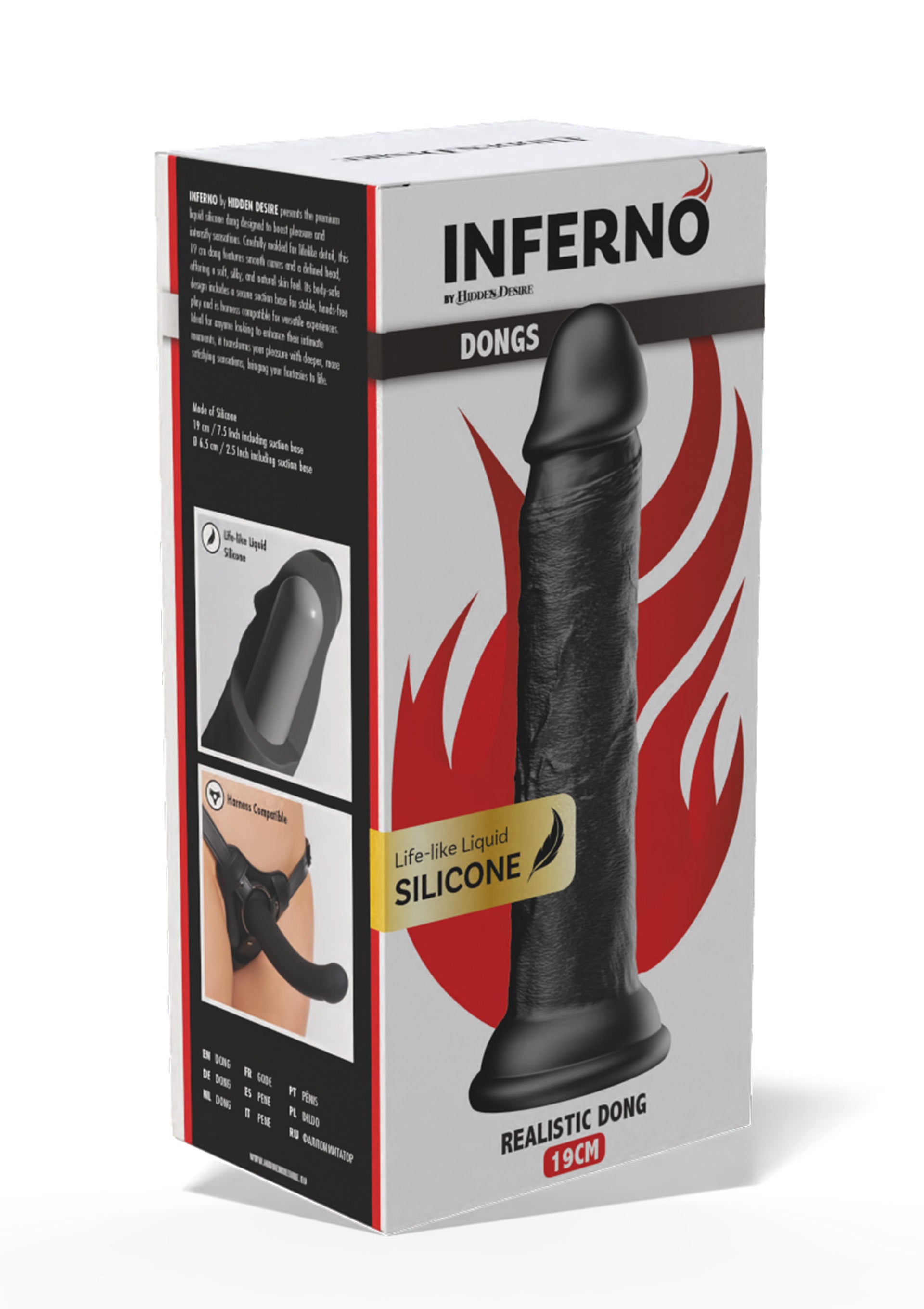 Dildo Hidden Desire Realistic Dong Liquid Silicone 19 cm