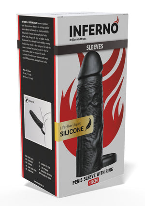 Performance masculine Hidden Desire Penis Sleeve Liquid Silicone Ring 15 cm