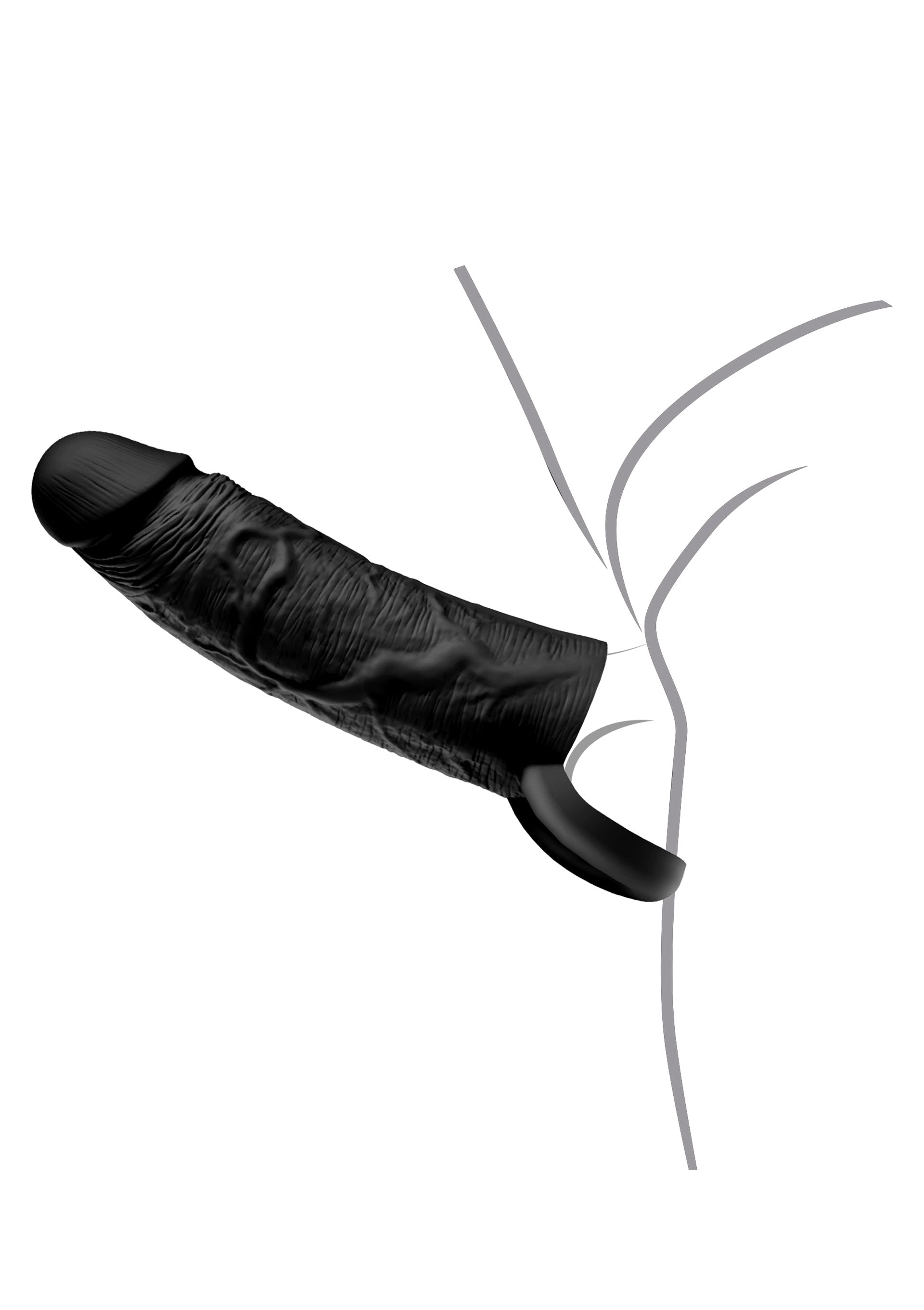 Performance masculine Hidden Desire Penis Sleeve Liquid Silicone Ring 15 cm