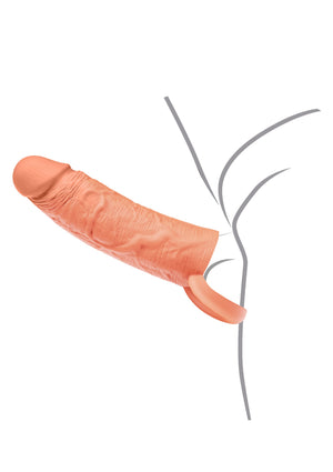 Performance masculine Hidden Desire Penis Sleeve Liquid Silicone Ring 15 cm