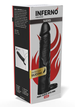 Performance masculine Hidden Desire Penis Sleeve Liquid Silicone Ring 20 cm