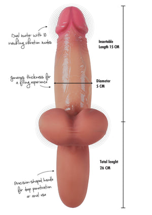 Dildo Hidden Desire Heavy Hitter Vibrating Dildo Liquid Silicone