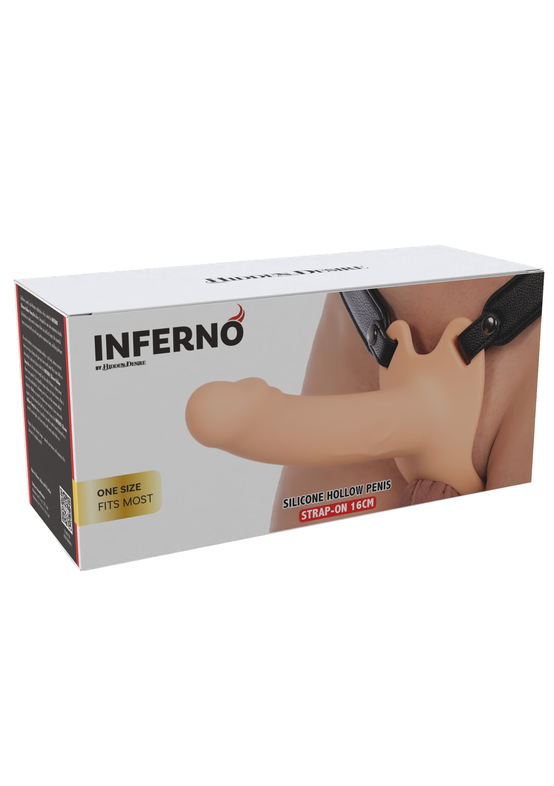 Gode-ceinture Hidden Desire Hollow Penis Strapon Silicone 16 cm