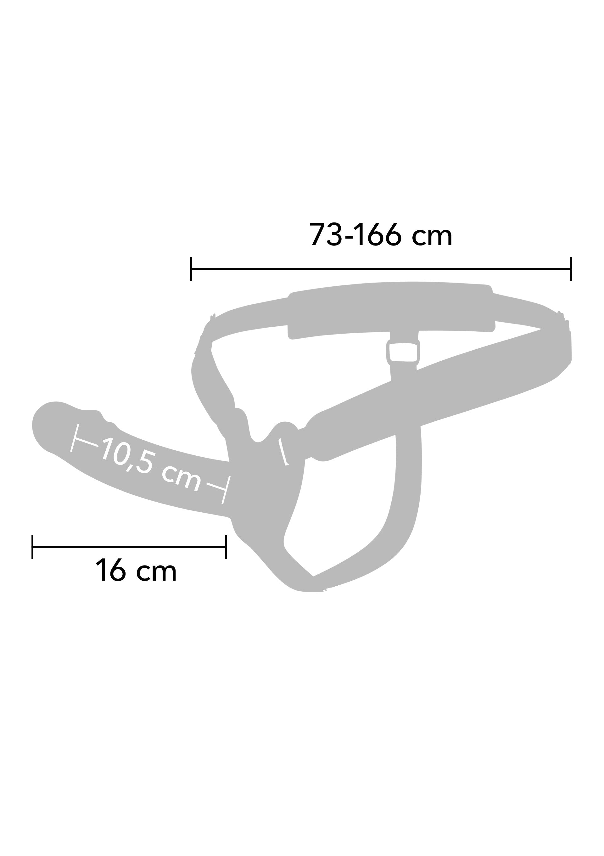 Gode-ceinture Hidden Desire Hollow Penis Strapon Silicone 16 cm