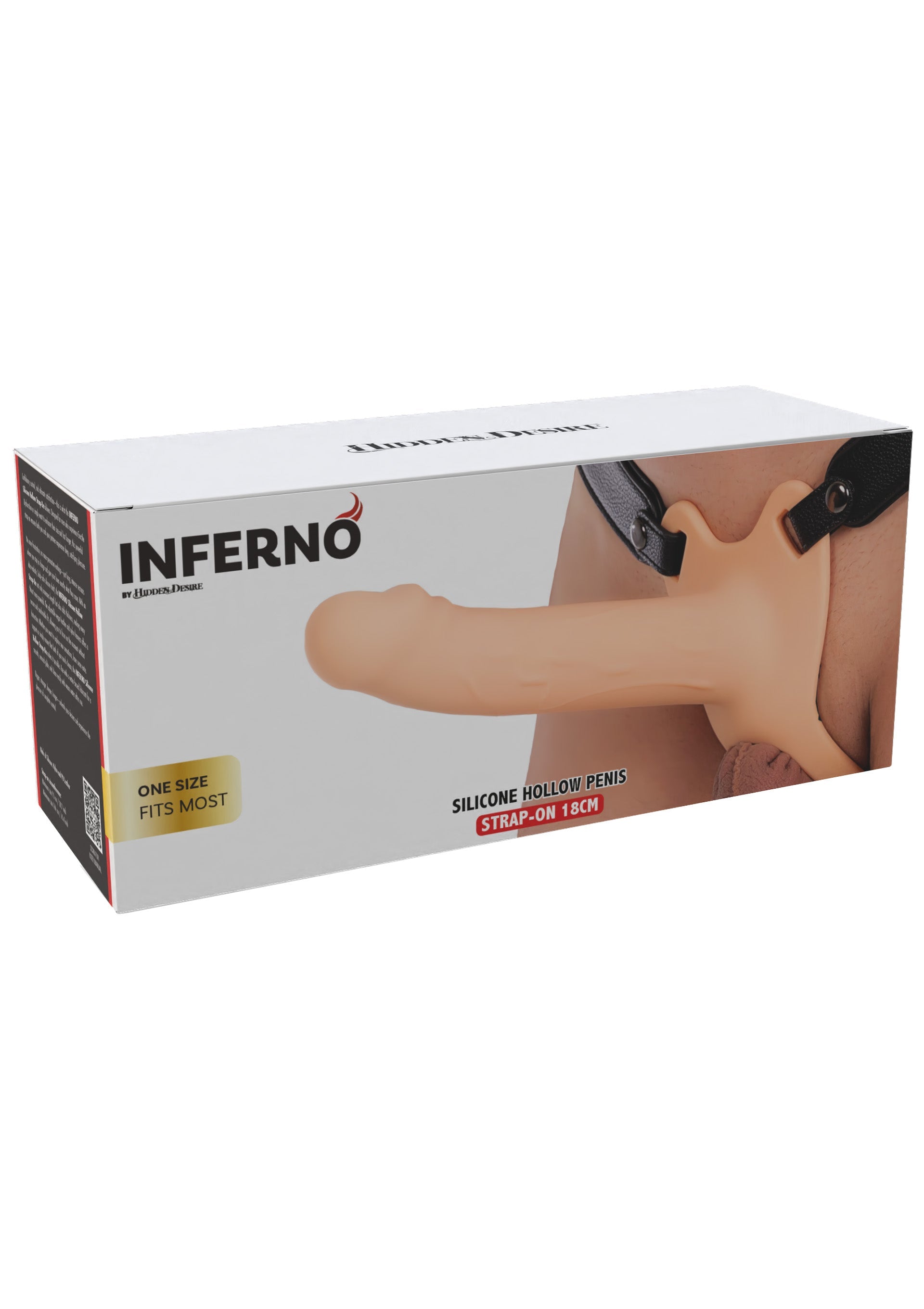 Gode-ceinture Hidden Desire Hollow Penis Strapon Silicone 18 cm