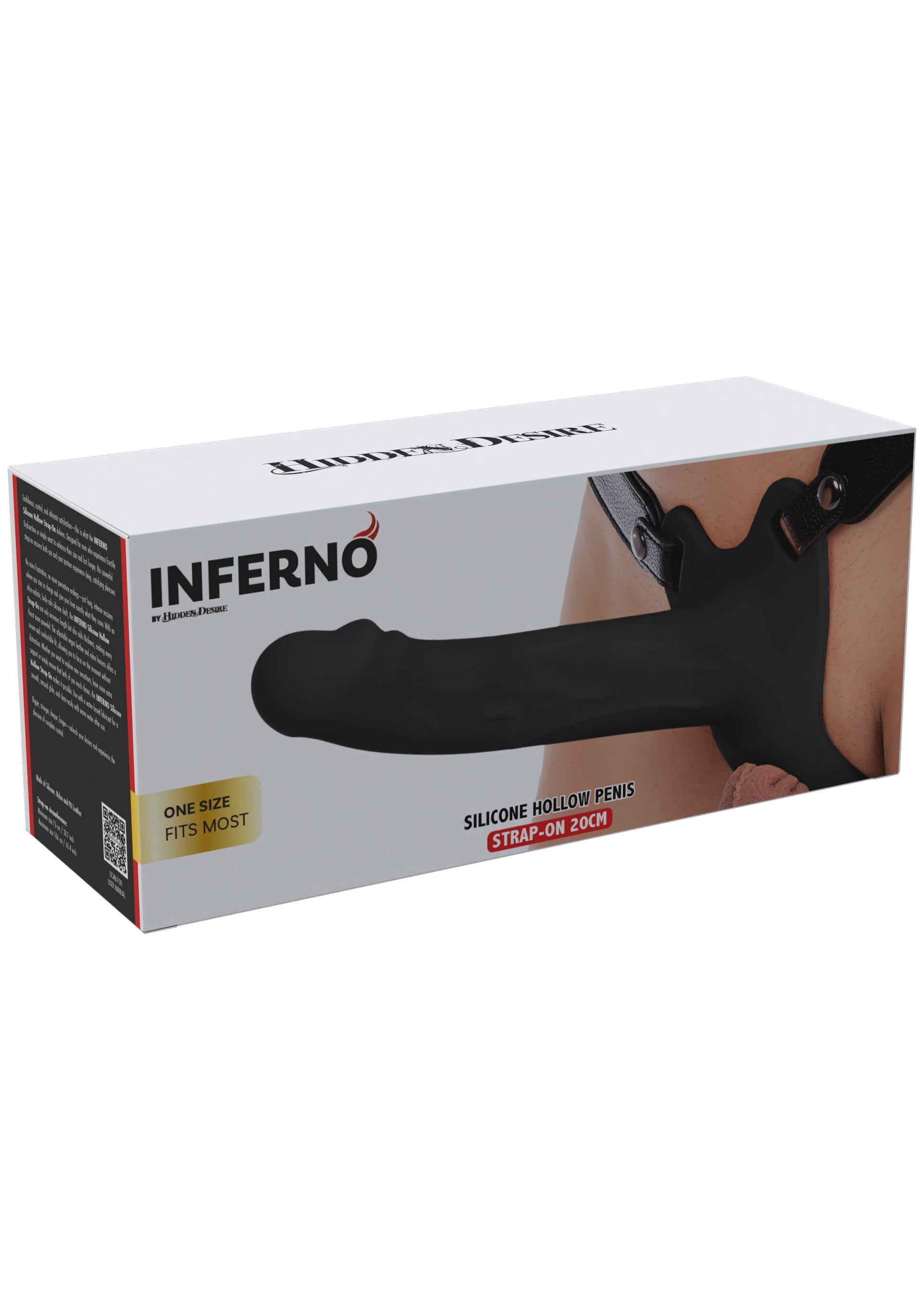 Gode-ceinture Hidden Desire Hollow Penis Strapon Silicone 20 cm