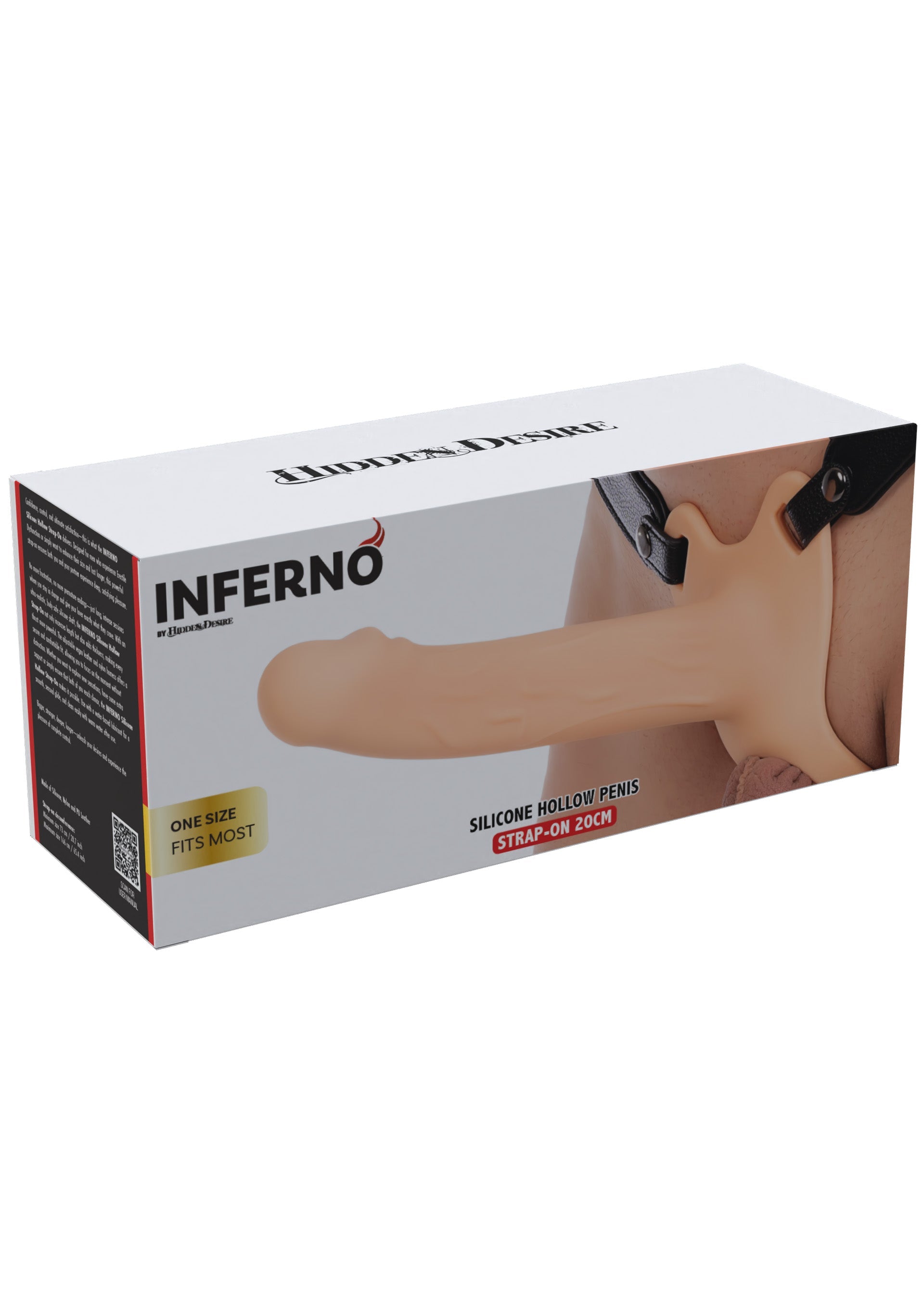 Gode-ceinture Hidden Desire Hollow Penis Strapon Silicone 20 cm