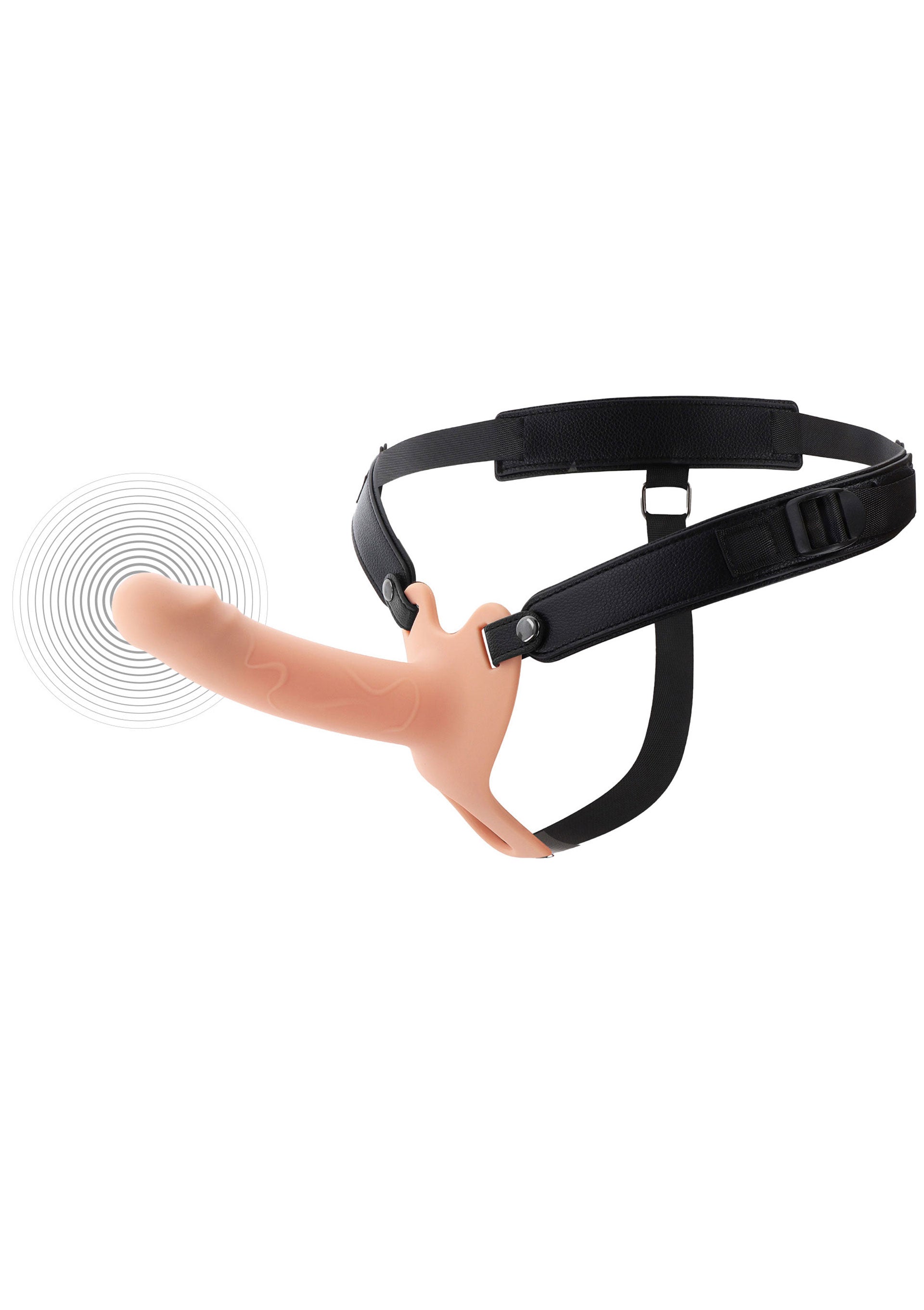 Gode-ceinture Hidden Desire Hollow Penis Strapon Vibrating Silicone 16 cm