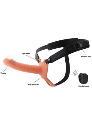 Gode-ceinture Hidden Desire Hollow Penis Strapon Vibrating Silicone 18 cm
