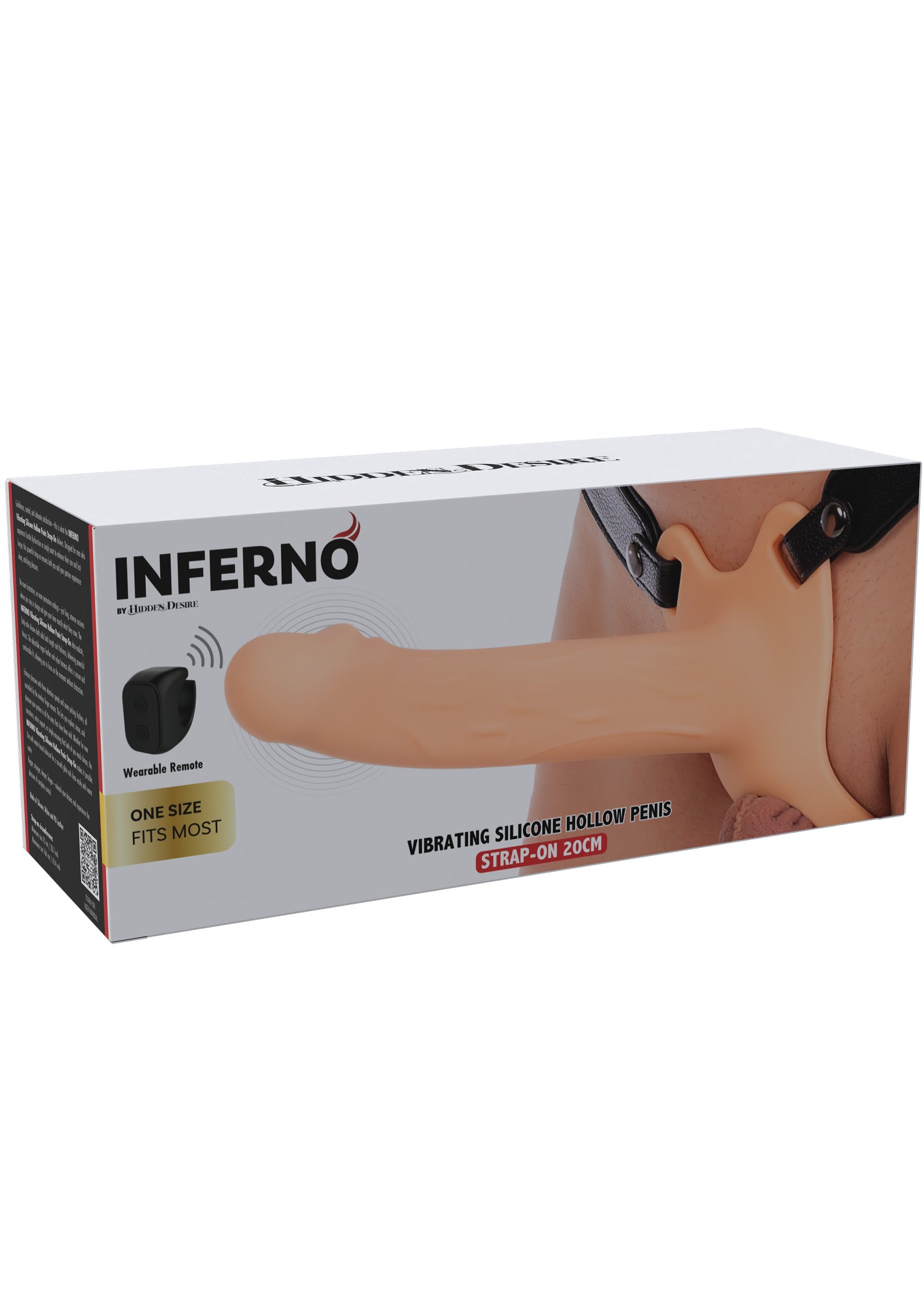 Gode-ceinture Hidden Desire Hollow Penis Strapon Vibrating Silicone 20 cm