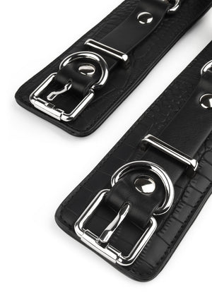 Accessoire BDSM Avanza Croc-Embossed Wrist Cuffs